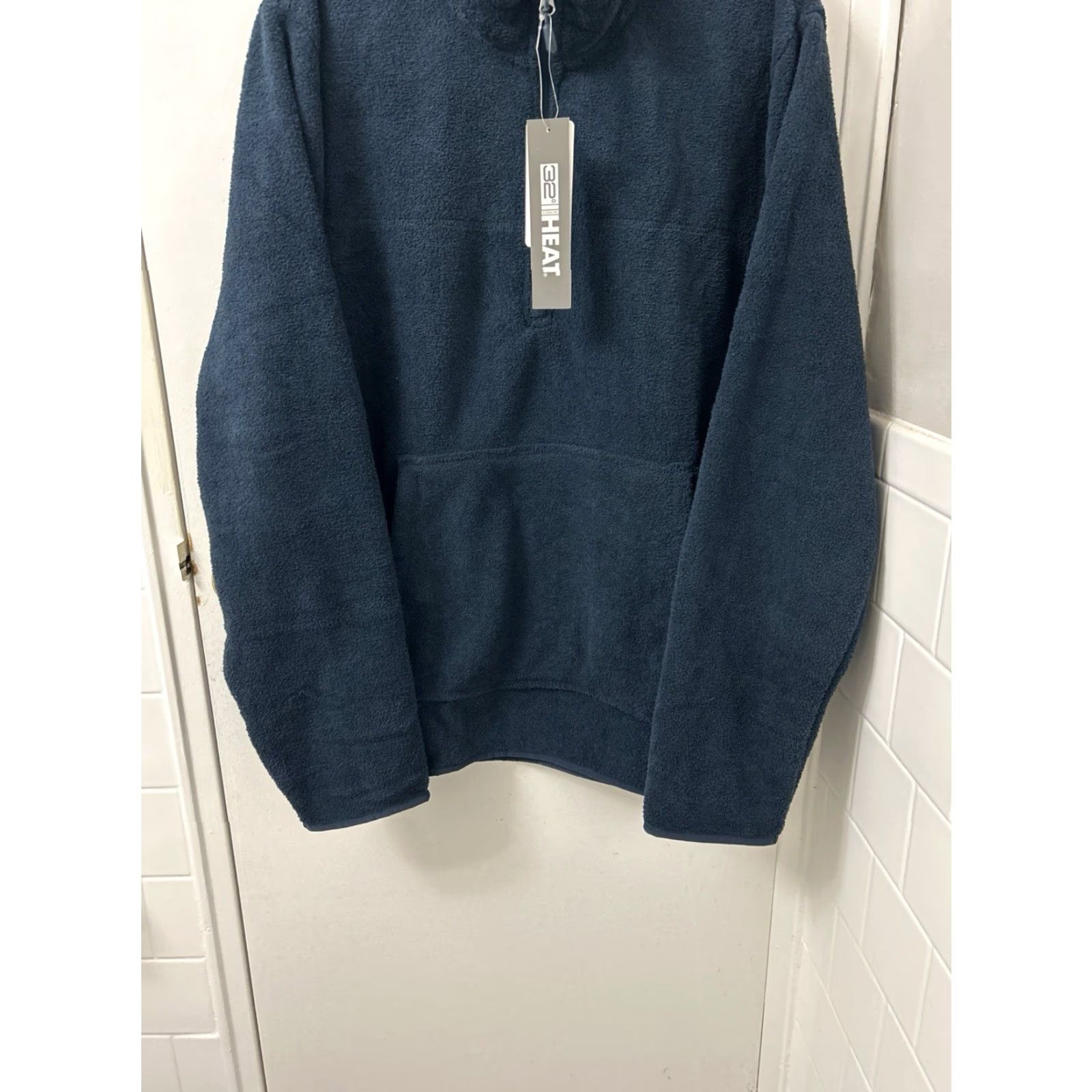 Vintage 32 Degrees Heat Fleece 1/4 Zip Mens XL Eclipse Navy Pullover Pockets L/S NWT Size US XL / EU 56 / 4 - 3 Thumbnail