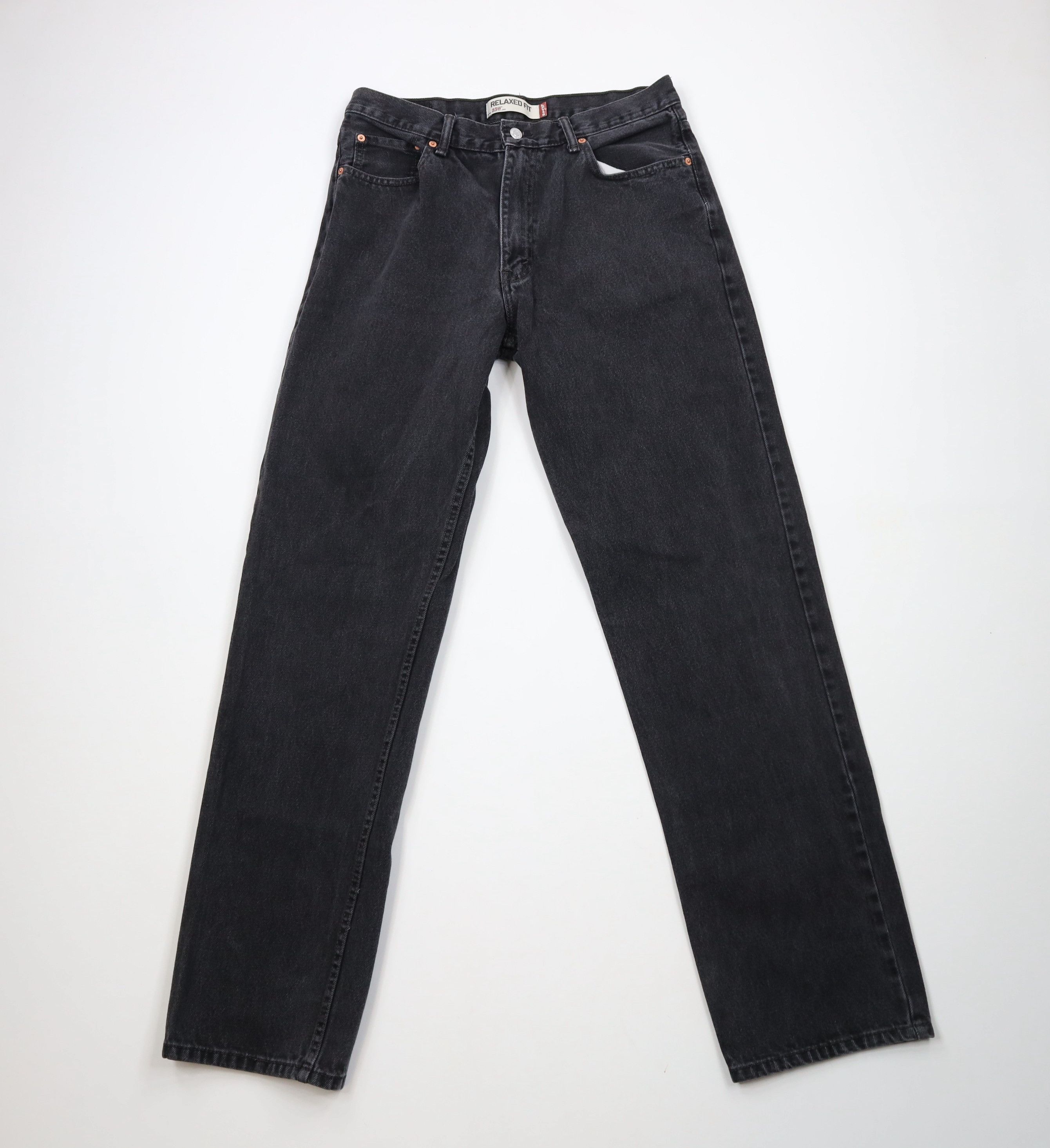 Levi's × Vintage Vintage Y2K Levis 550 Relaxed Fit Denim Jeans Black Cotton Size US 36 / EU 52 - 1 Thumbnail