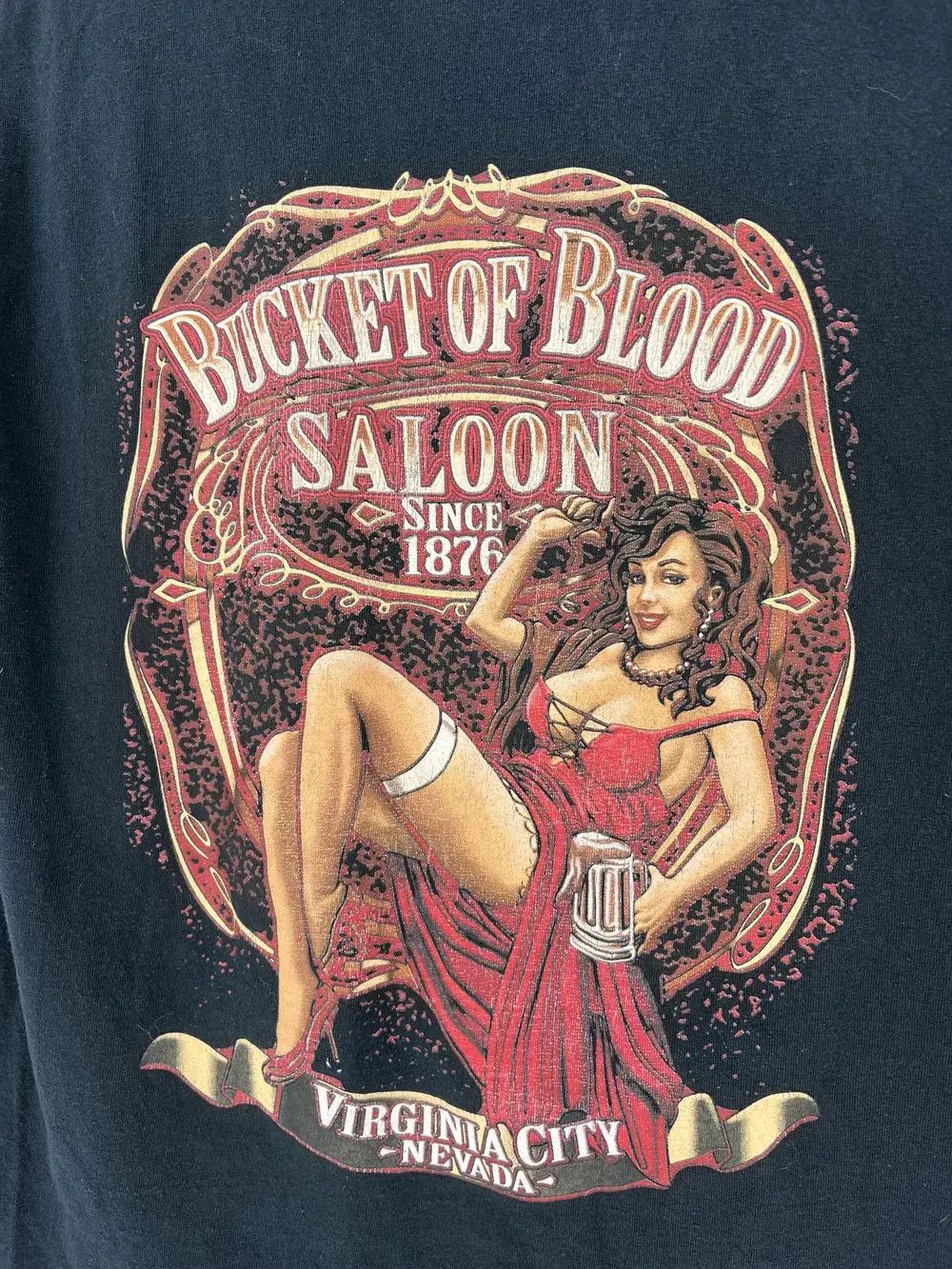 Band Tees Vintage Motorcycle Faded Bucket Of Blood Saloon M Nevada Size US M / EU 48-50 / 2 - 9 Thumbnail