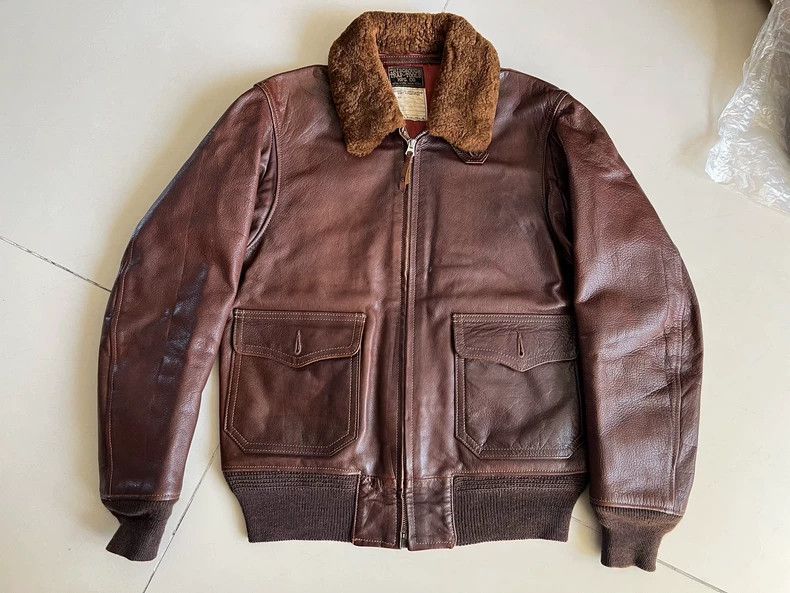 The Real McCoy's Leather Jacket Size US M / EU 48-50 / 2 - 1 Thumbnail