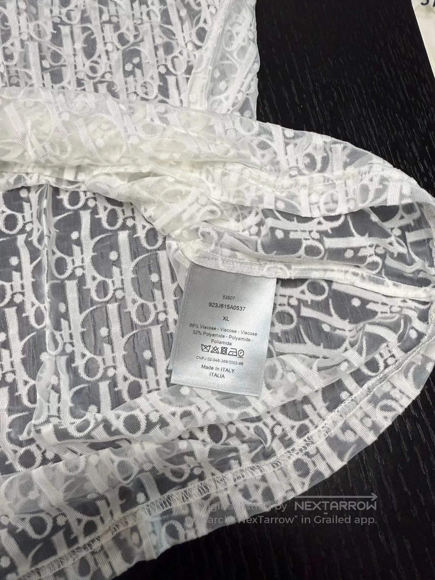 Dior Dior Sheer Monogram Embroidered Mesh T. Size XL / US 12-14 / IT 48-50 - 6 Thumbnail