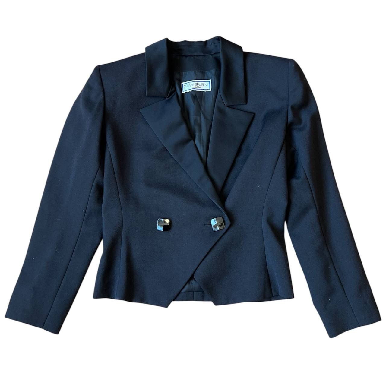 Yves Saint Laurent YVES SAINT LAURENT VARIATION BLACK WOOL RARE TUXEDO BLAZER M Size M / US 6-8 / IT 42-44 - 1 Thumbnail