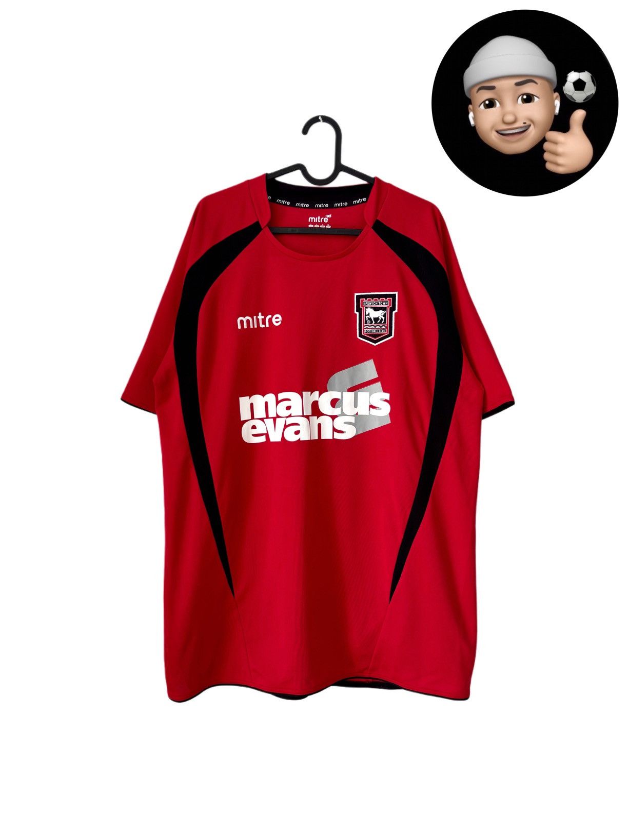 Vintage 2008 2009 Ipswich Town Punch Home Vintage Kit Soccer Jersey Size US L / EU 52-54 / 3 - 1 Thumbnail