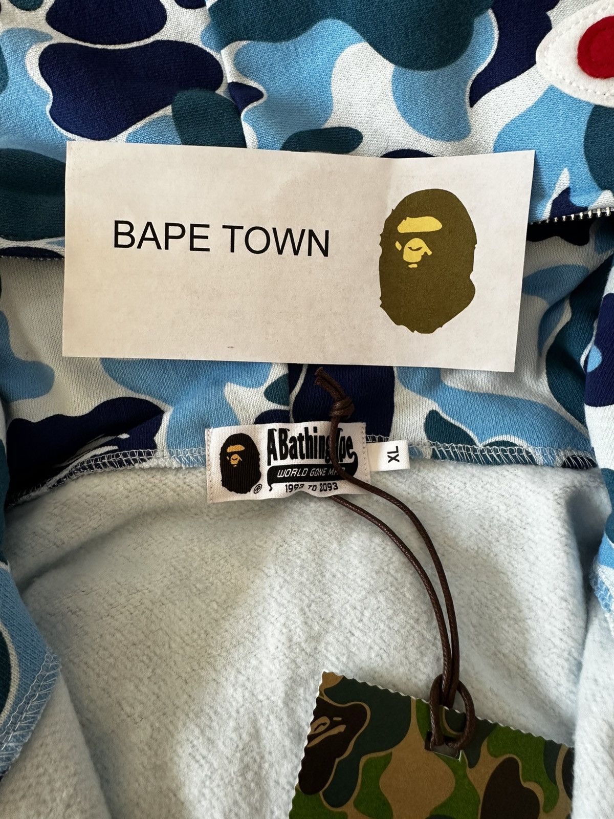 Bape ABC CAMO PONR FULL ZIP SHARK HOODIE (BLUE) Size US XL / EU 56 / 4 - 7 Thumbnail