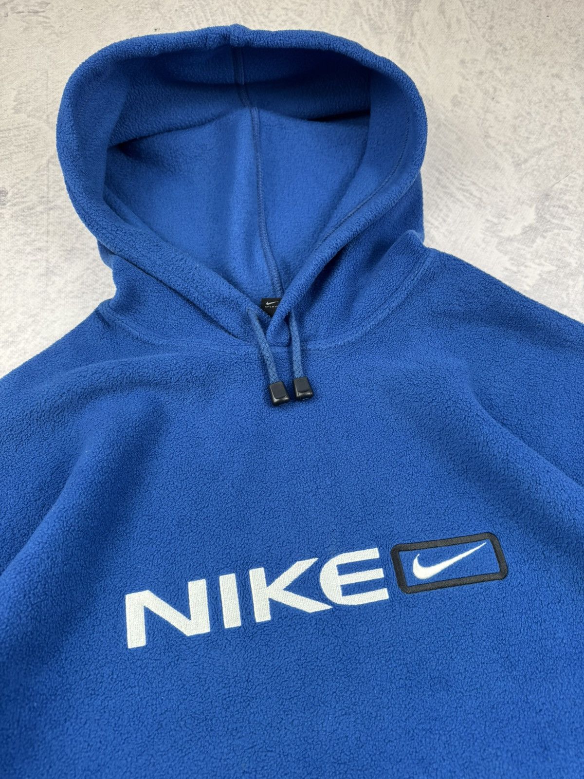 Nike × Vintage NIKE VINTAGE TEDDY FLEECE CENTER LOGO OVERSIZE BOXY HOODIE Size US XL / EU 56 / 4 - 5 Thumbnail
