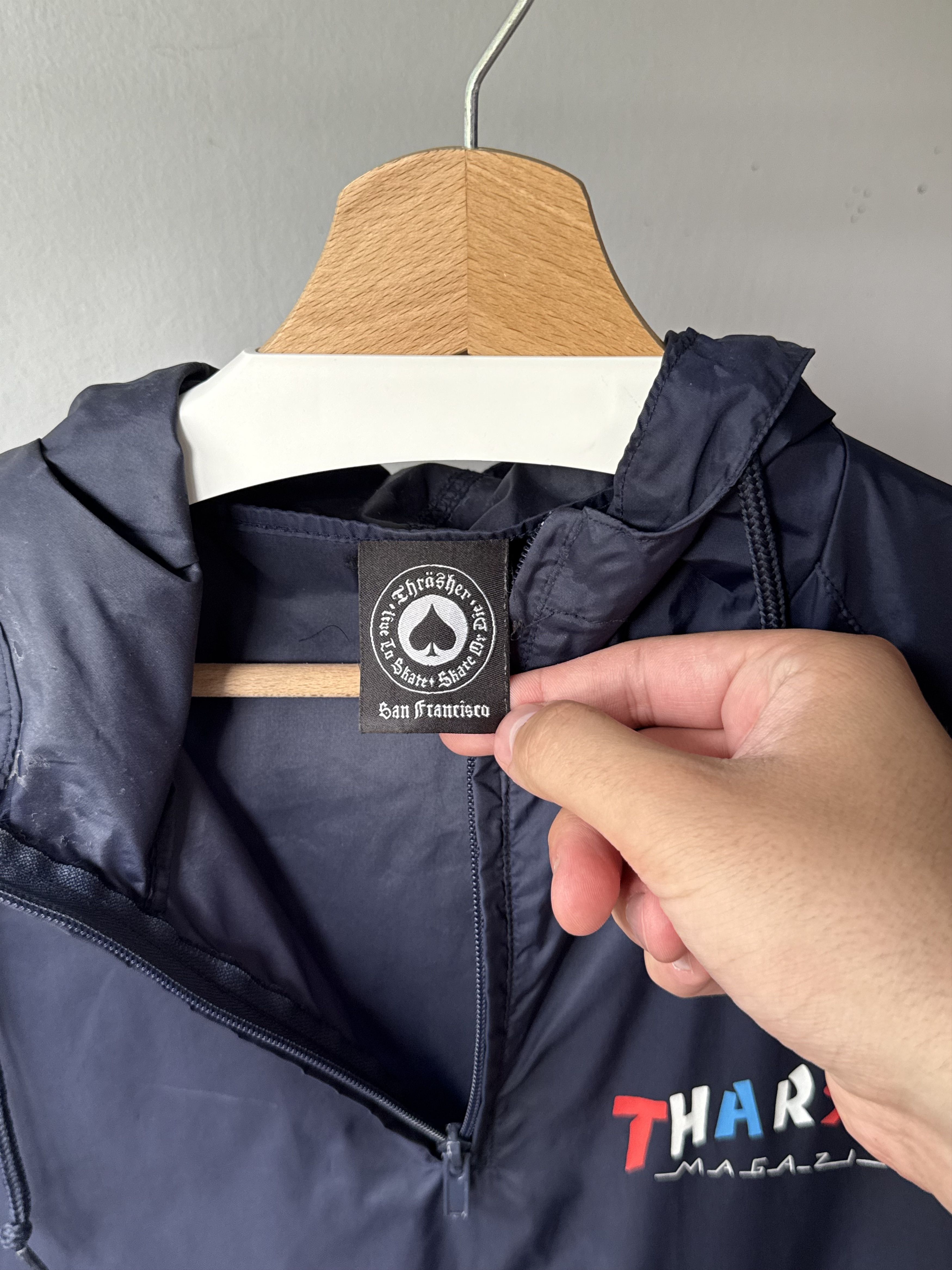Parra × Thrasher 2017 Thrasher x Parra "Copie" Knock Off Navy Anorak Jacket Size US M / EU 48-50 / 2 - 10 Thumbnail
