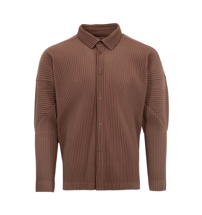 Issey Miyake o1h1sh10525 Shirt in Brown Size US M / EU 48-50 / 2 - 1 Thumbnail