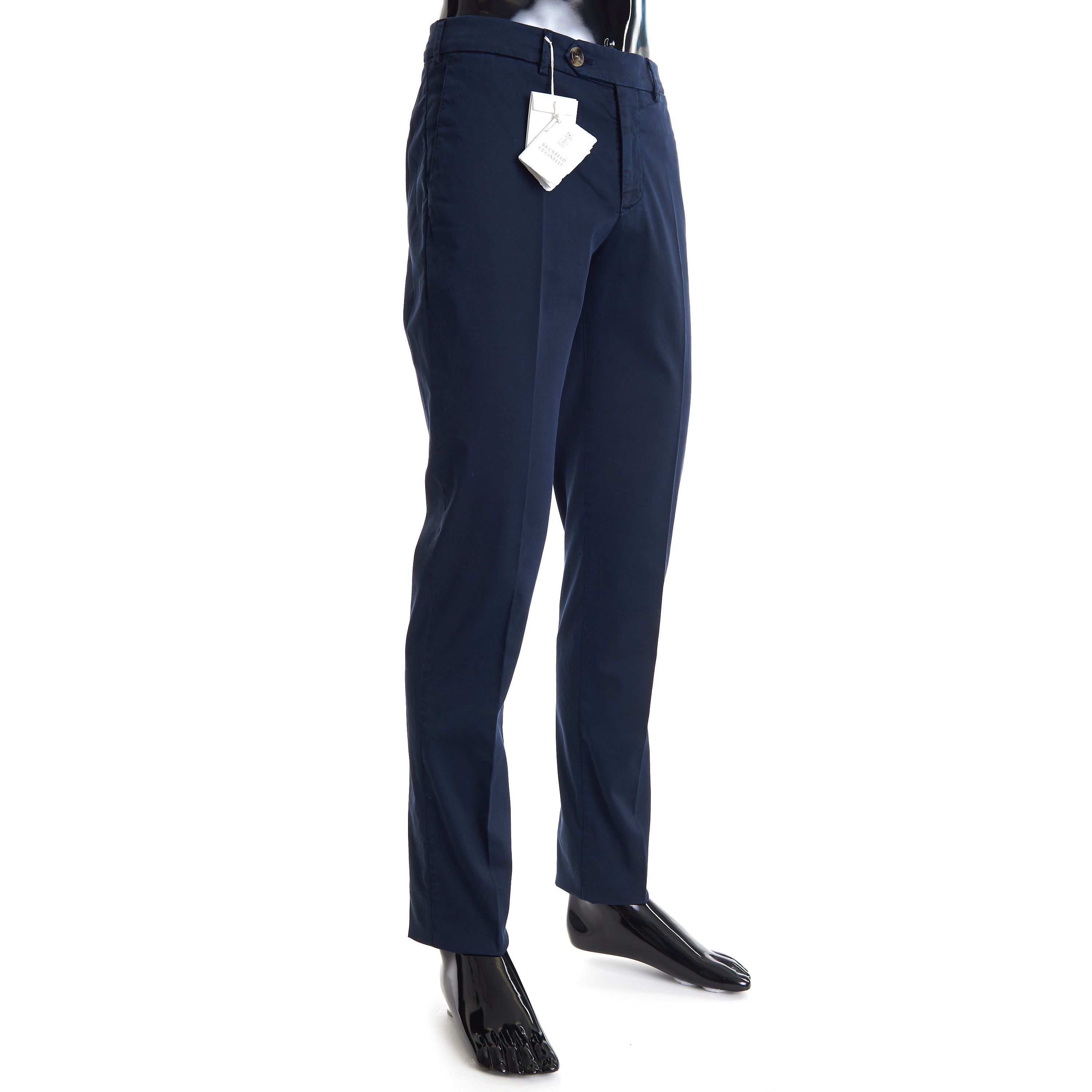 Brunello Cucinelli Navy Blue Italian Fit Trousers / Pants Size US 38 / EU 54 - 3 Thumbnail