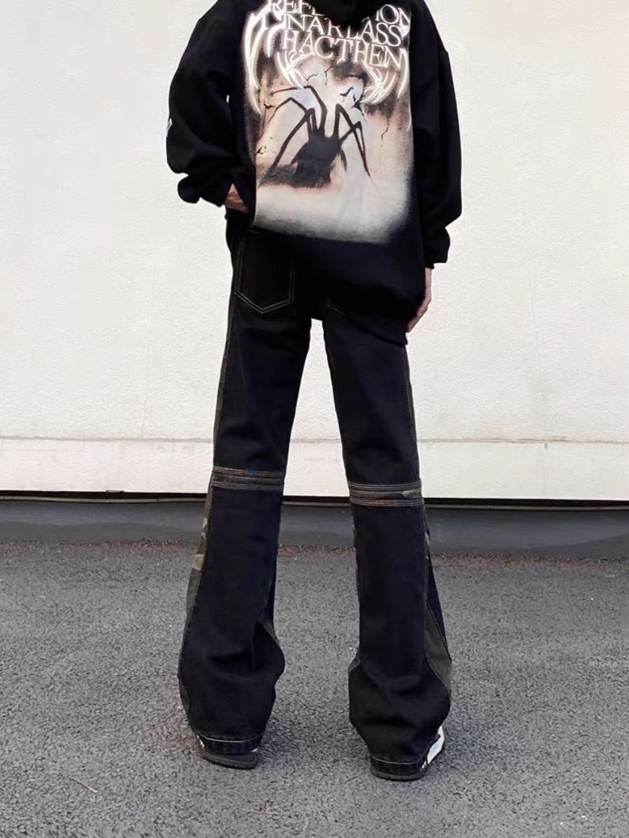 Japanese Brand × Jean High Street Vintage Camouflage Spliced Jeans Size US 32 / EU 48 - 2 Thumbnail