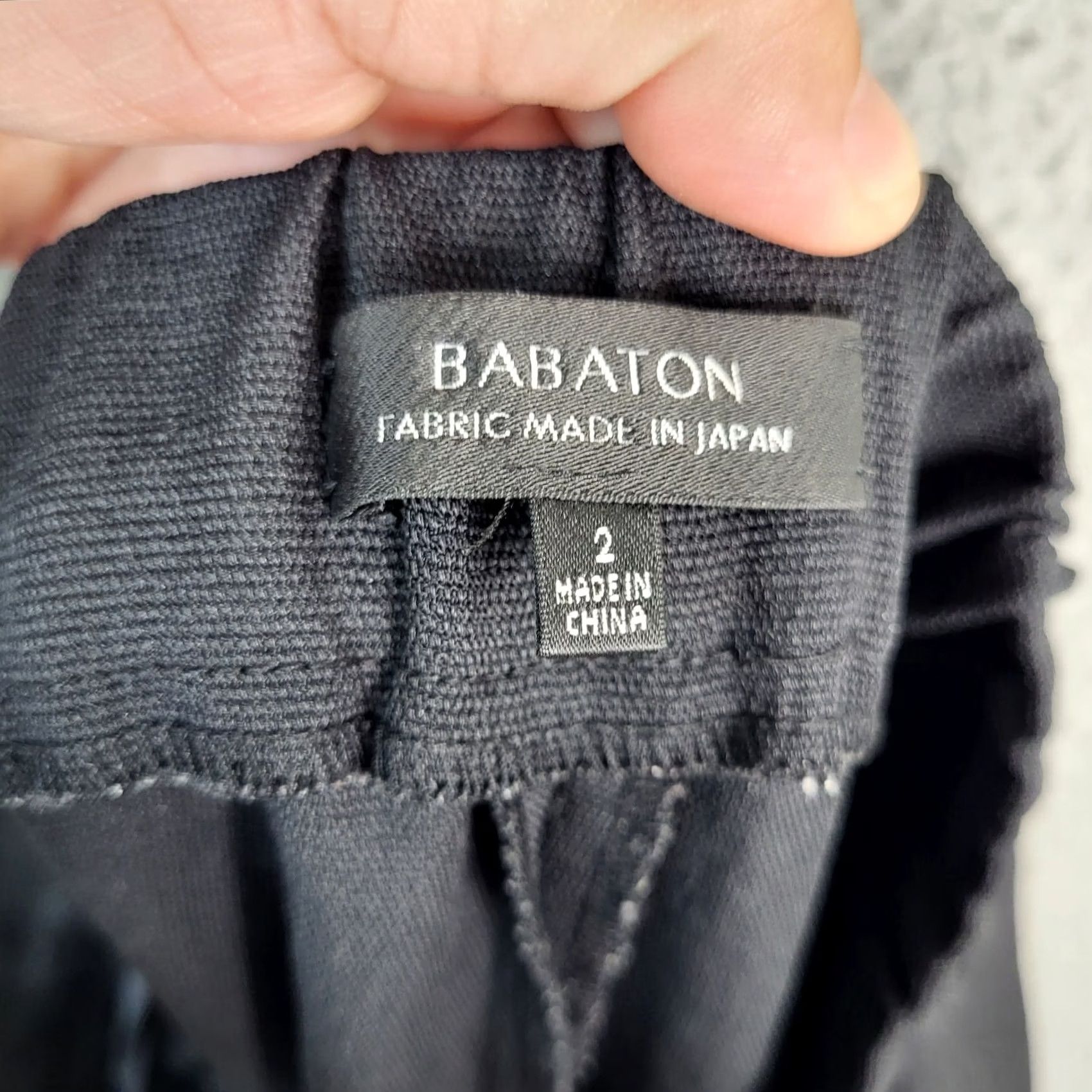 Vintage Babaton Black Pants Women Size 2 Regular Leg Skinny Ankle Pockets Inseam 23 Mid Rise Front Button Vintage No Size 26" / US 2 / IT 38 - 5 Thumbnail