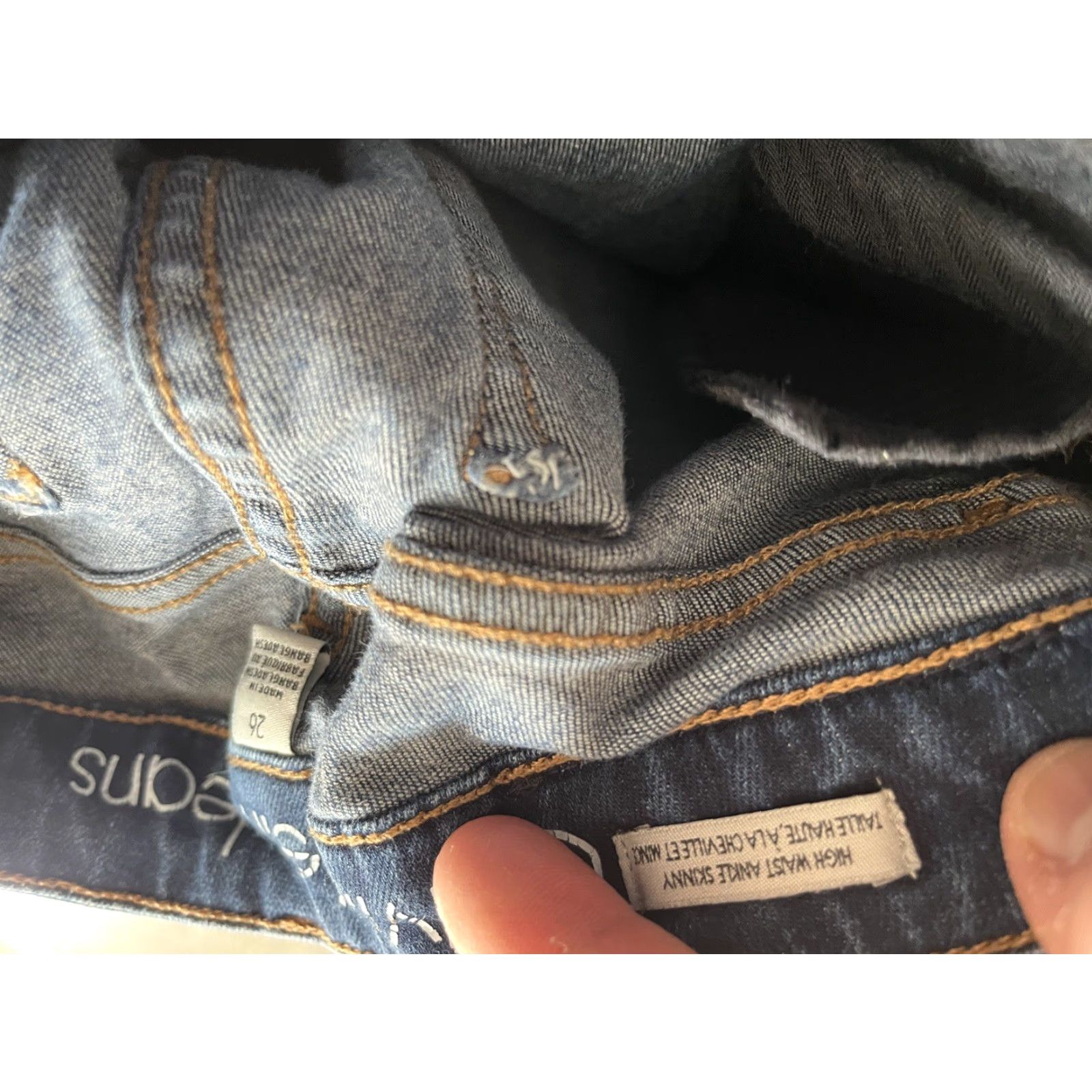 Calvin Klein Calvin Klein Jeans 26 Blue High Rise Ankle Skinny Distressed Medium Wash Womens Jeans 5-Pocket Denim Distressed Stretch Size 26" / US 2 / IT 38 - 6 Thumbnail