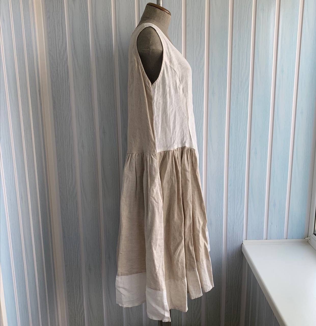 Other Cocon.commerz by Privatsachen Multicolor Linen Flare Dress Size L / US 10 / IT 46 - 3 Thumbnail
