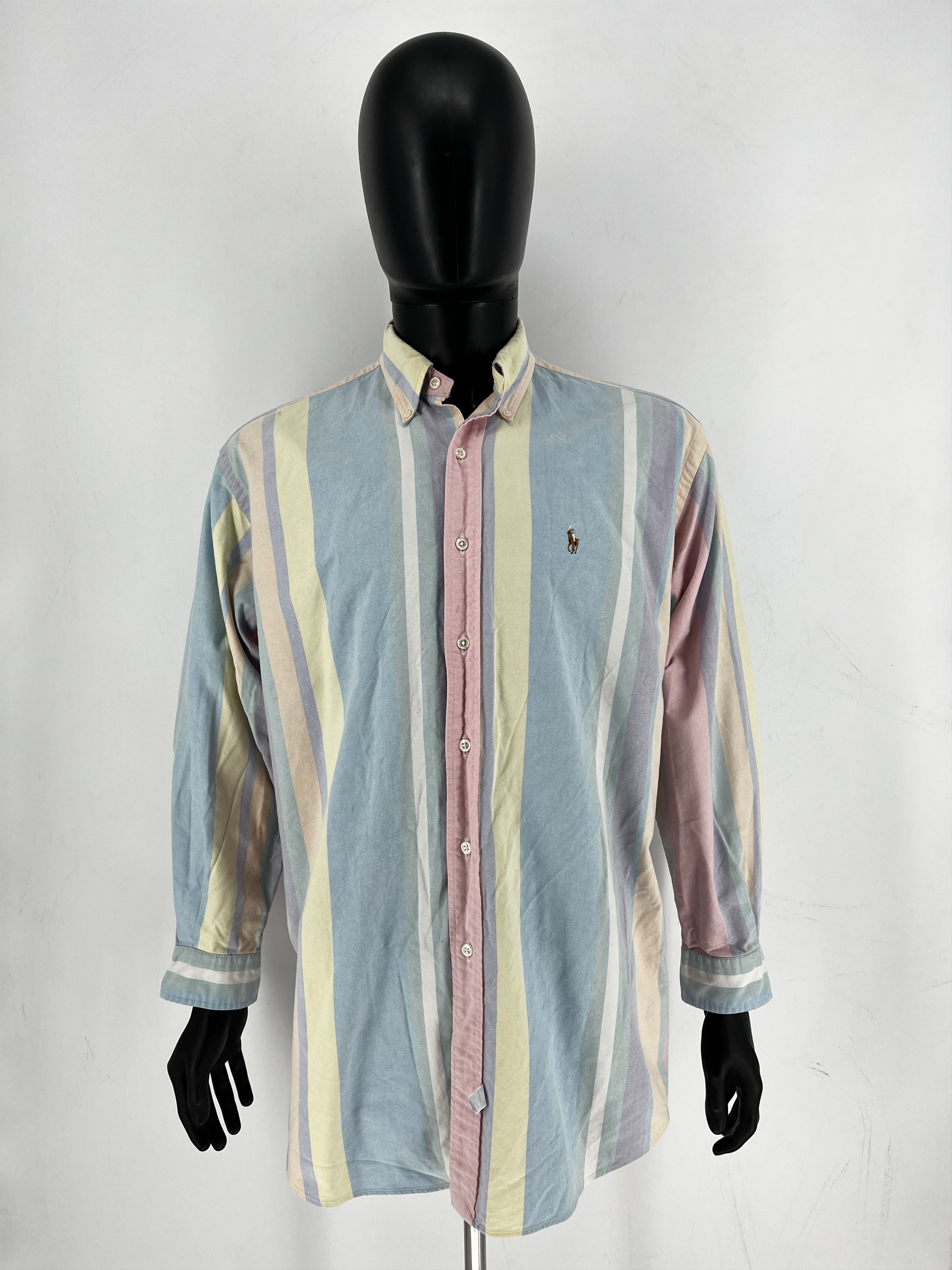 Polo Ralph Lauren Vintage Striped Shirt Polo Ralph Lauren Size M Rare Size US M / EU 48-50 / 2 - 2 Thumbnail