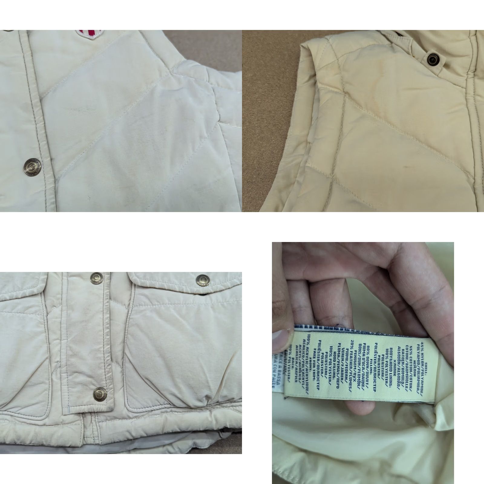 Vintage VINTAGE Polo Jeans Company Womens Goose Down Vest Size S Creamy White Gilet Vest Womens Goose Down Polo Jeans Company S White Down VEST Size 28" / US 6 / IT 42 - 8 Thumbnail