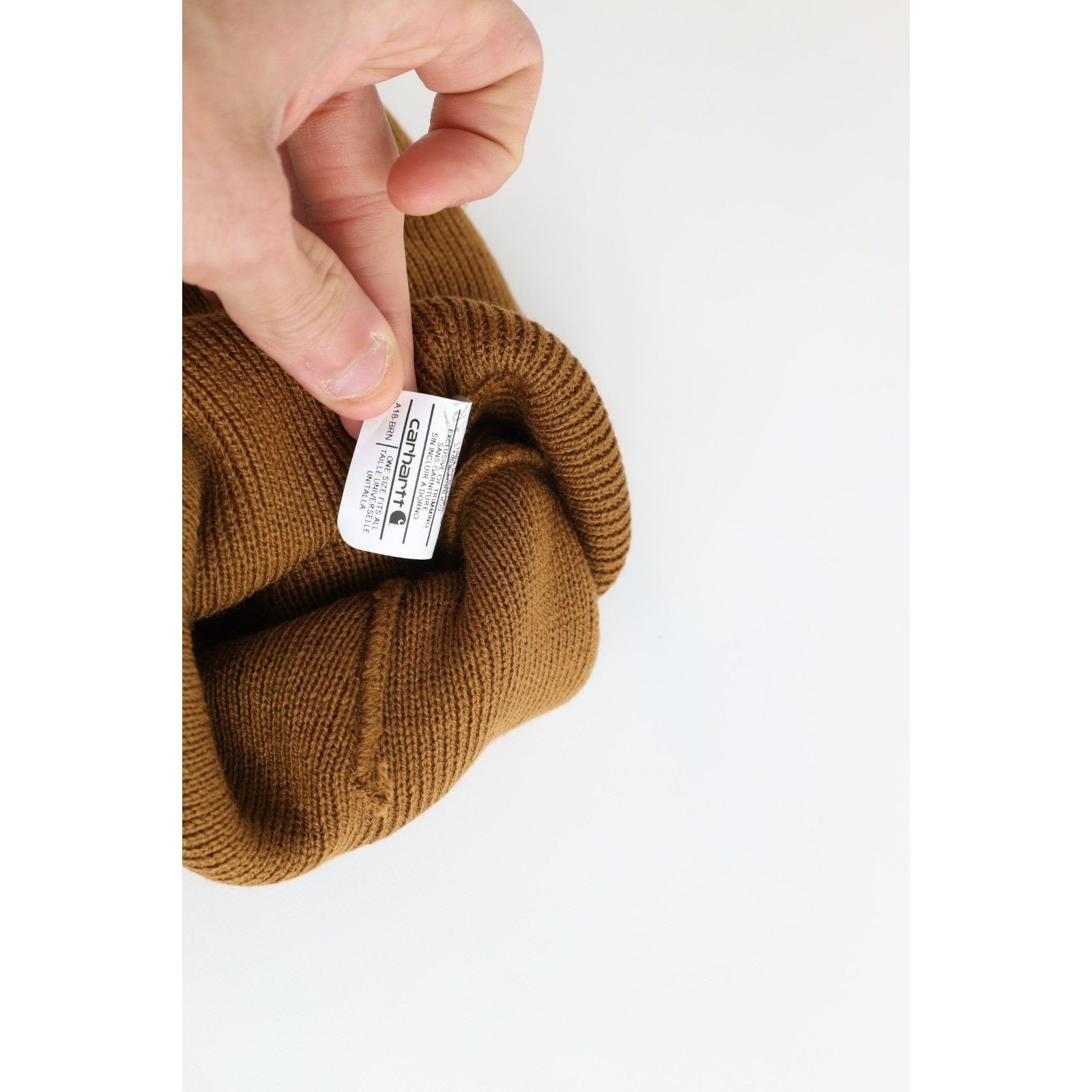 Carhartt Deadstock Vintage Y2K Carhartt Winter Beanie Hat Duck Brown Size ONE SIZE - 4 Thumbnail
