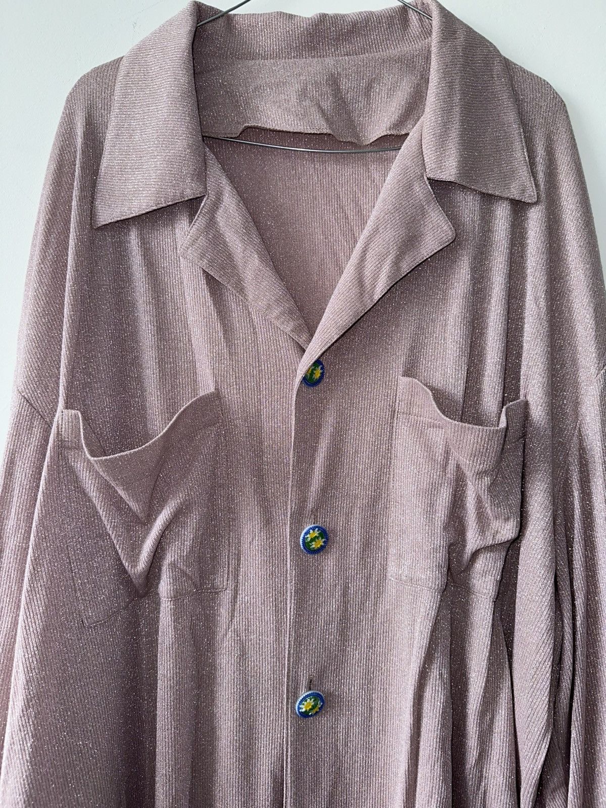 Other Lurex shirt glass buttons with flowers Size US XL / EU 56 / 4 - 6 Thumbnail