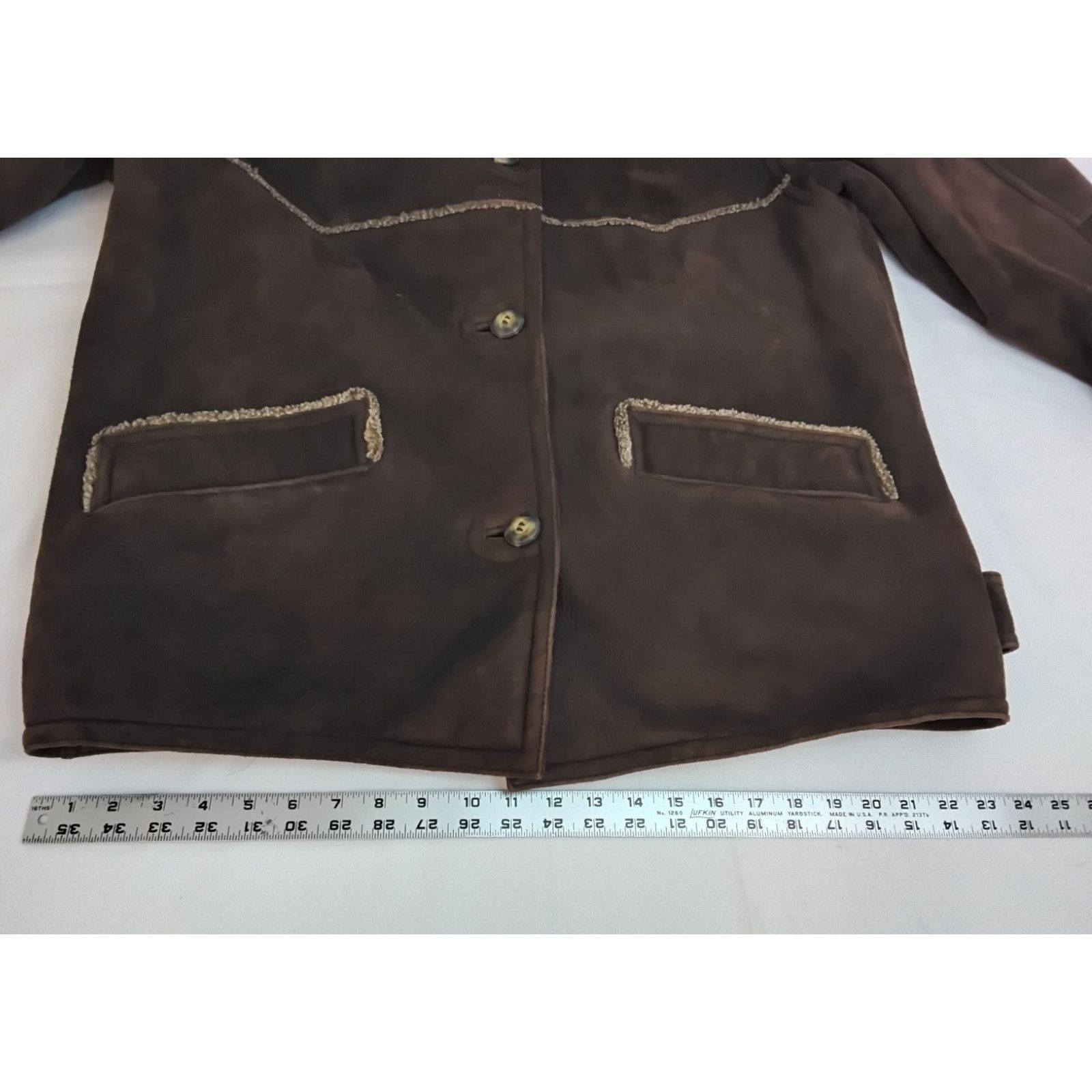 Other Siena Studio Shearling Jacket Women M Brown Suede Sheepskin Size M / US 6-8 / IT 42-44 - 13 Thumbnail