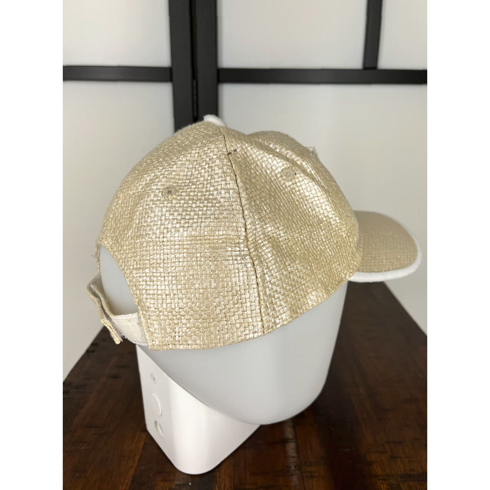 Vintage Target Hat Cap One Size Adult Gold Straw Weave 100% Polypropylene Size ONE SIZE - 7 Thumbnail