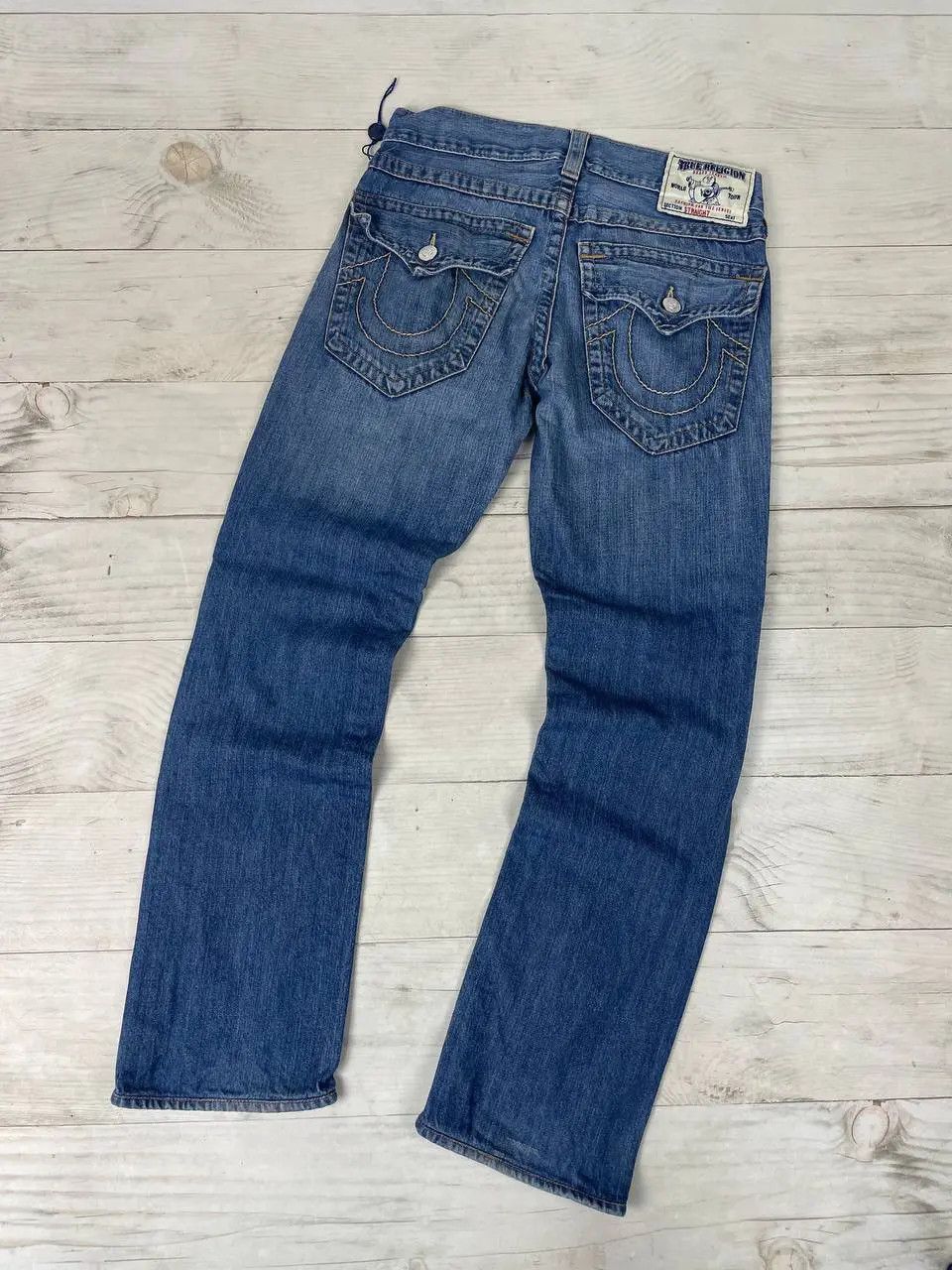 True Religion Vintage True Religion Straight Denim Jeans Baggy Japan Size US 29 - 1 Thumbnail