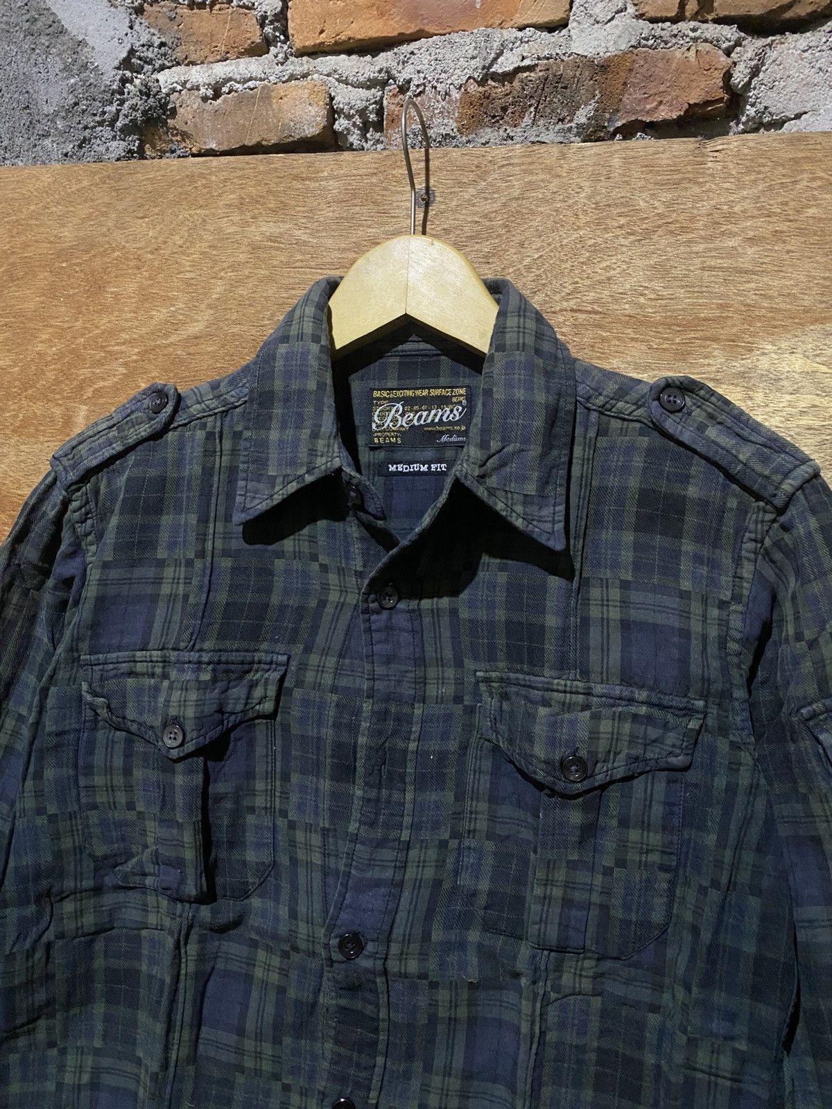 Beams Japan 💸BINDING OFFER💸 BEAMS JAPAN PATCHWORK STYLE FLANNELSHIRT Size US M / EU 48-50 / 2 - 4 Thumbnail