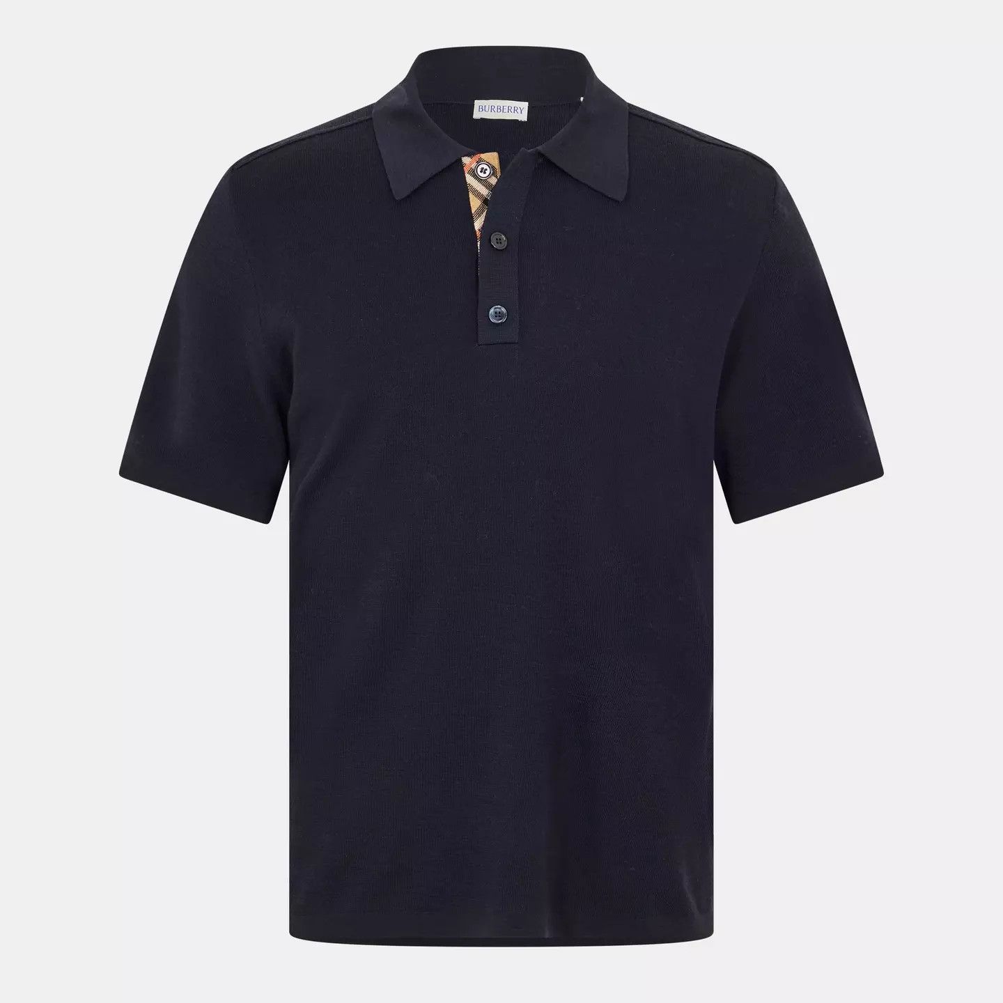 Burberry o1g2r1mq0426 Knitted Short Sleeve Polo Shirt in Navy Size US M / EU 48-50 / 2 - 1 Thumbnail