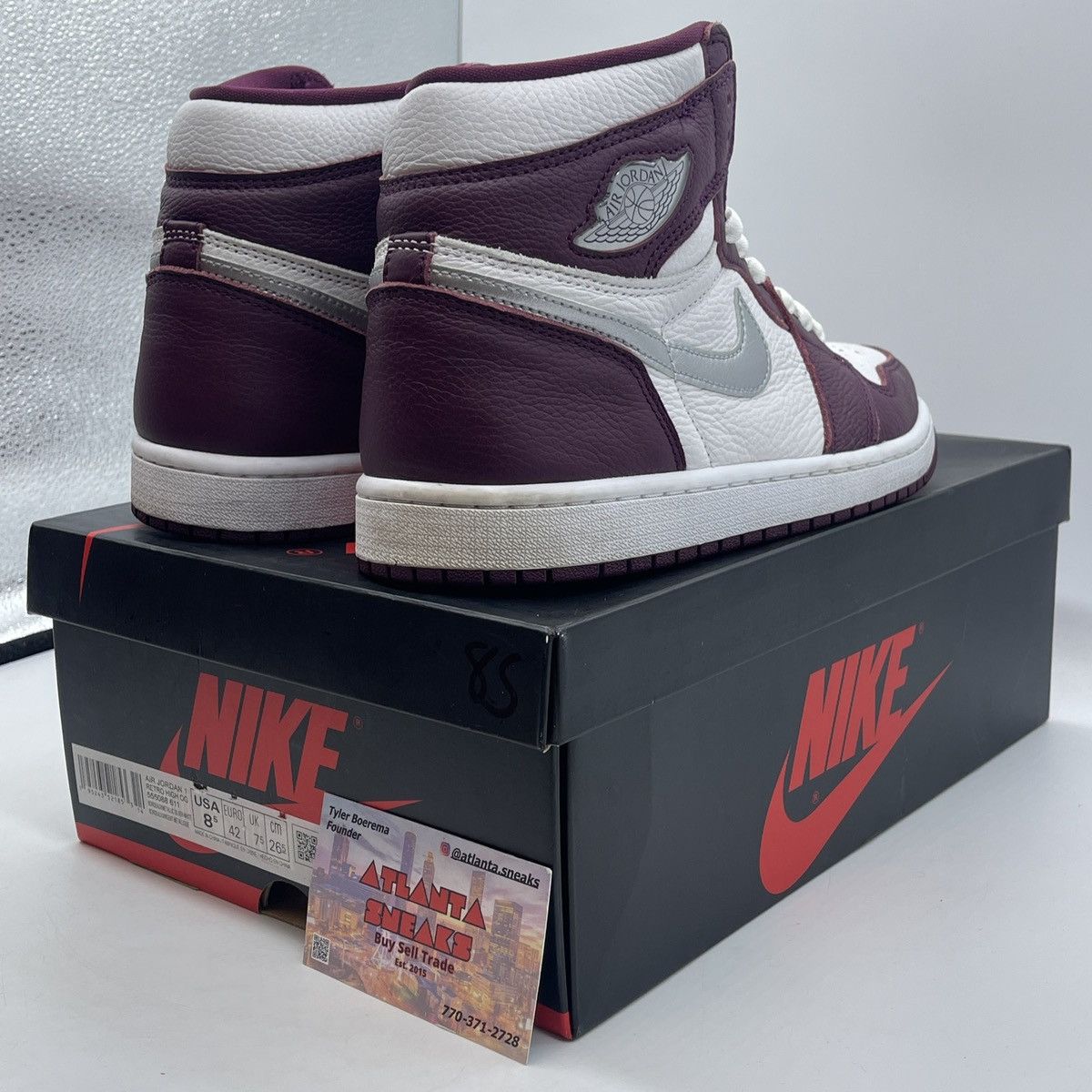 Nike Air jordan 1 high Bordeaux Size US 8.5 / EU 41-42 - 5 Thumbnail