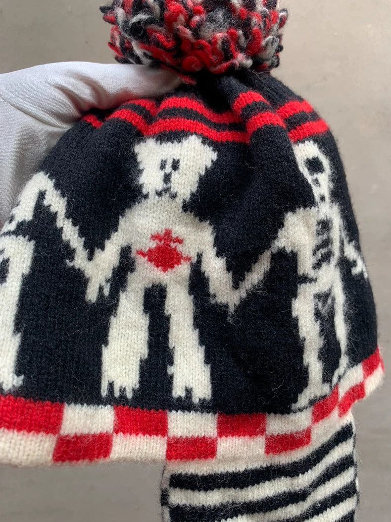 Vivienne Westwood Vivienne Westwood Old bear skull doll orb knit cap ear cov Size ONE SIZE - 2 Thumbnail