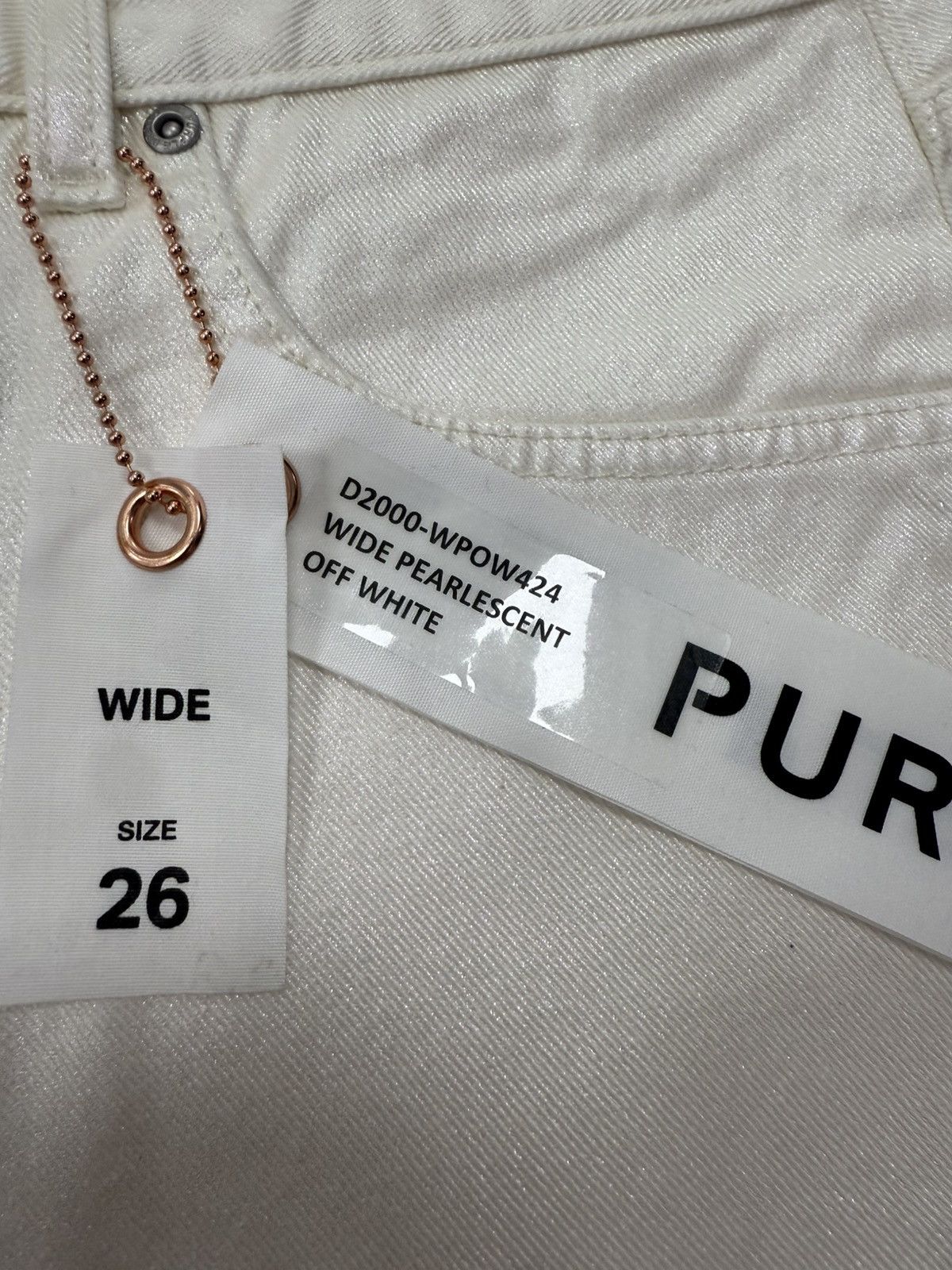 Other Purple Brand Pearlescent off white Jeans Size 26" / US 2 / IT 38 - 2 Thumbnail