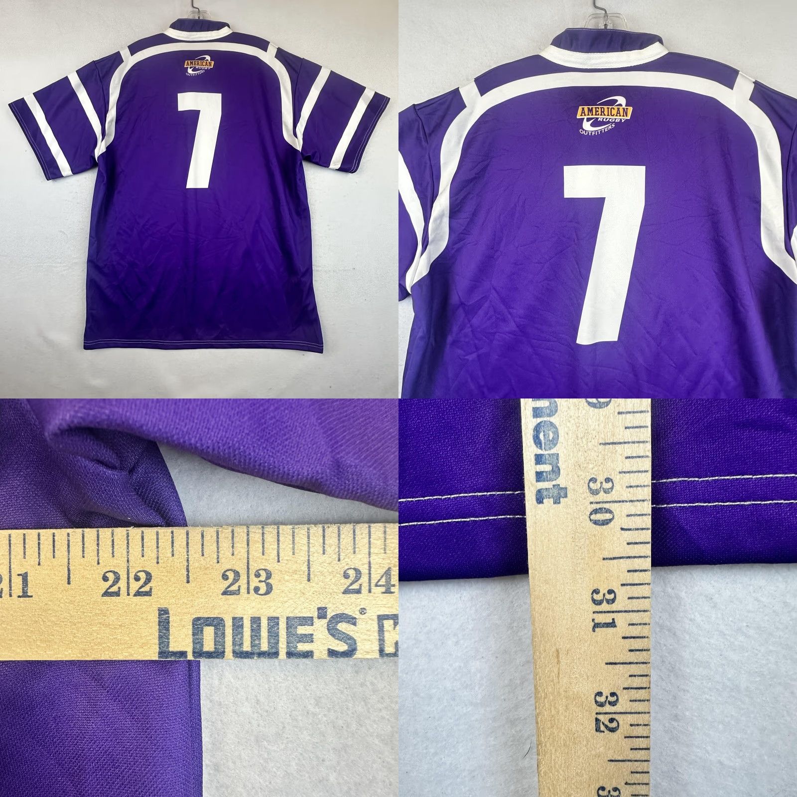 Vintage Palmer Rugby Shirt Mens 2XL 50th Anniversary 1960-2010 American Outfitters Rugby Shirt Polo Short Sleeve Solid Purple Mens 2XL Size US XXL / EU 58 / 5 - 8 Thumbnail