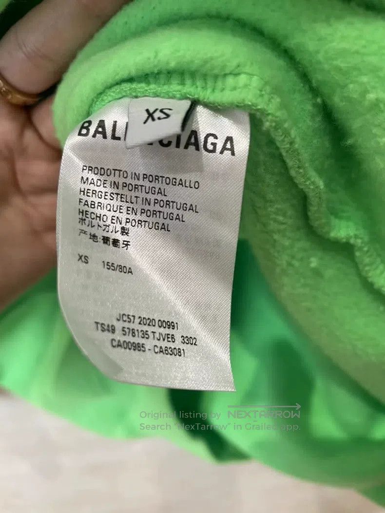Balenciaga Balenciaga Green Calf Limited Hoodie Size US XS / EU 42 / 0 - 5 Thumbnail