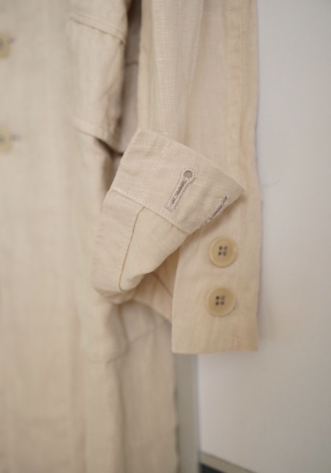 Yohji Yamamoto 15ss White Linen Coat 2412-Nextarrow