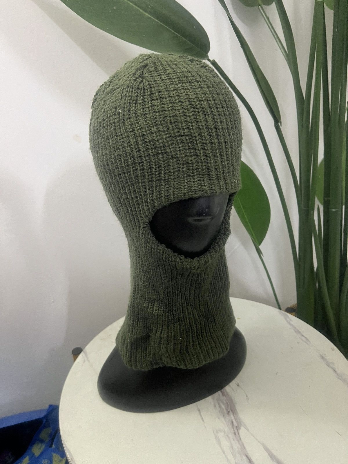 Vintage VINTAGE BALACLAVA GREEN ARMY Size ONE SIZE - 3 Thumbnail