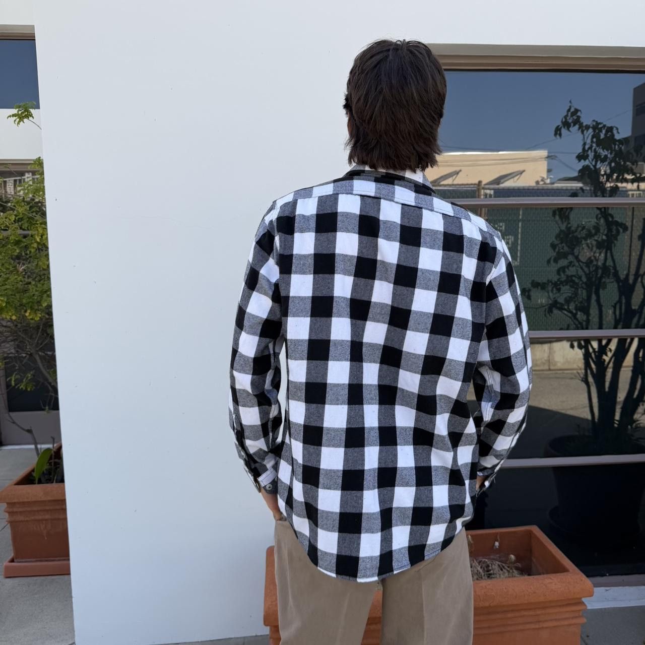 Carhartt Men’s black + white plaid flannel button down shirt sz L Size US L / EU 52-54 / 3 - 3 Thumbnail