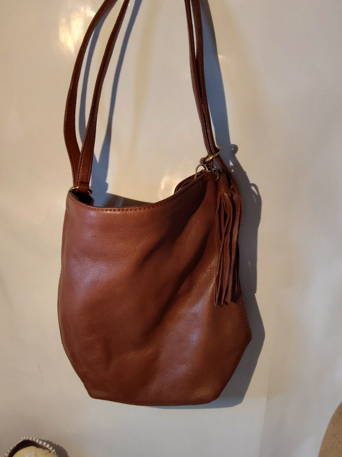 image of Hobo Internat Merrin Convertible Leather Shoulder Bag Brown, Women's