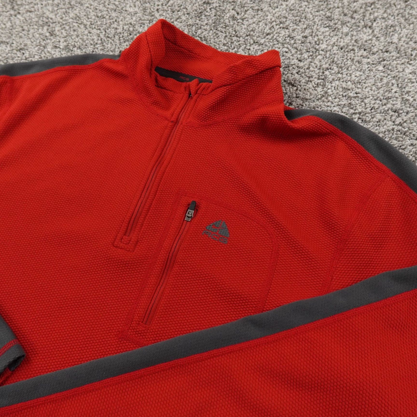 Nike Nike Sweater Mens L Orange ACG FitDry Pullover Mock Zip Sweatshirt Jacket Active Size US L / EU 52-54 / 3 - 2 Thumbnail
