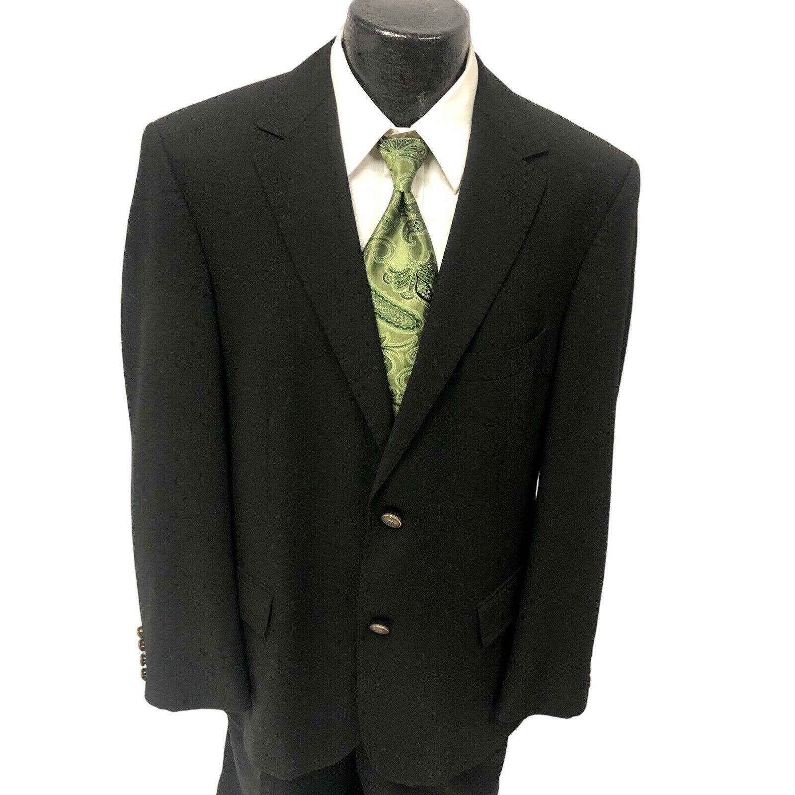 Hugo Boss Vtg Hugo Boss Maselli X Black Sport Coat Nautical Jacket Size 42R - 1 Thumbnail