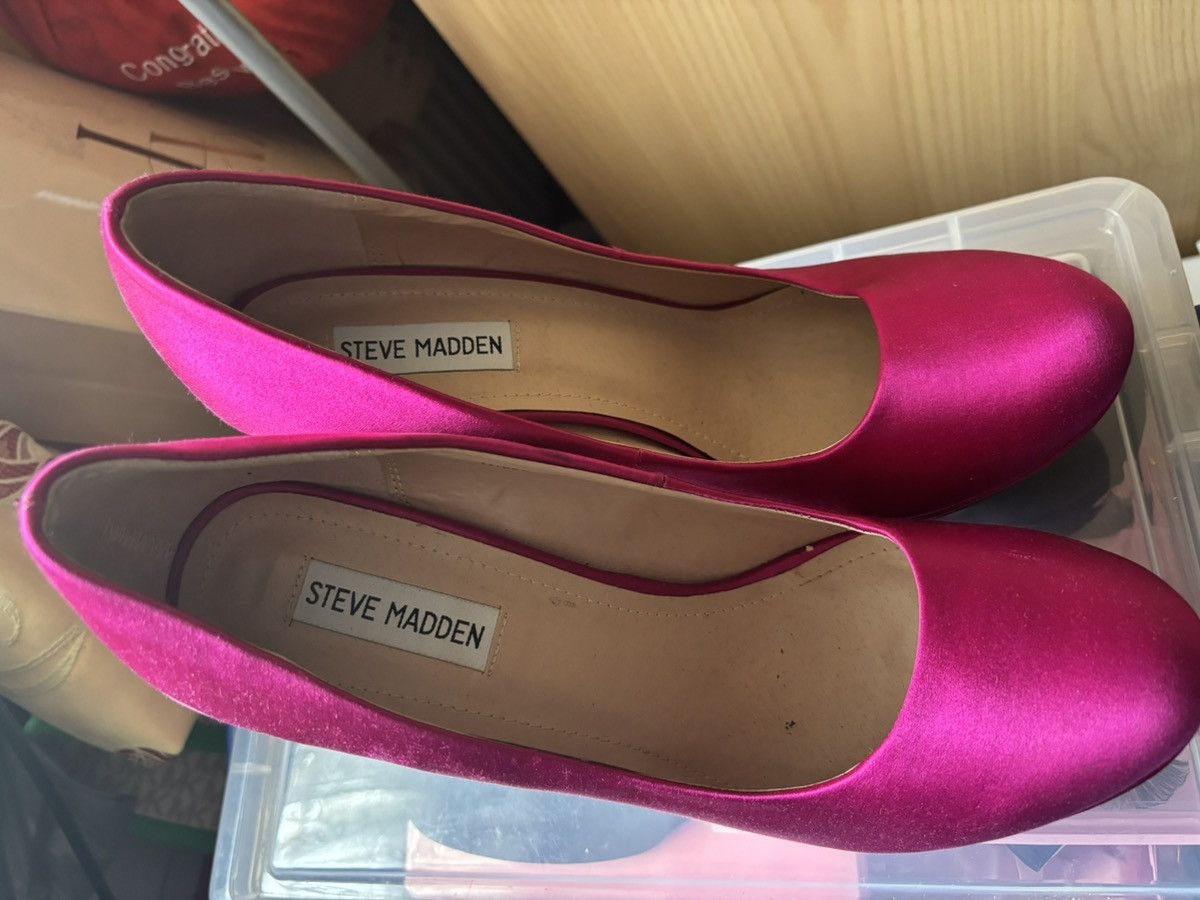 Steve Madden Steve Madden Pink Fuchsia High Heels with Rhinestones Size US 10.5 / IT 40.5 - 4 Thumbnail