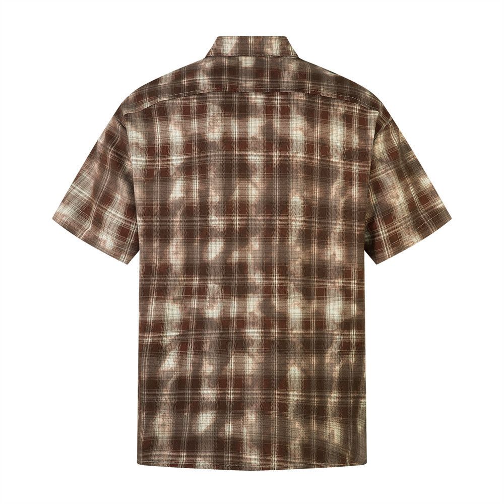 Japanese Brand × Vintage American street tie-dye loose casual plaid shirt Size US L / EU 52-54 / 3 - 2 Thumbnail