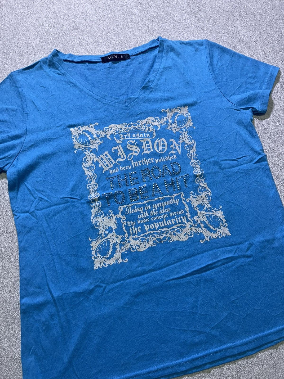 Japanese Brand Y2K U.N.S short sleeve tshirt women's Size M / US 6-8 / IT 42-44 - 2 Thumbnail