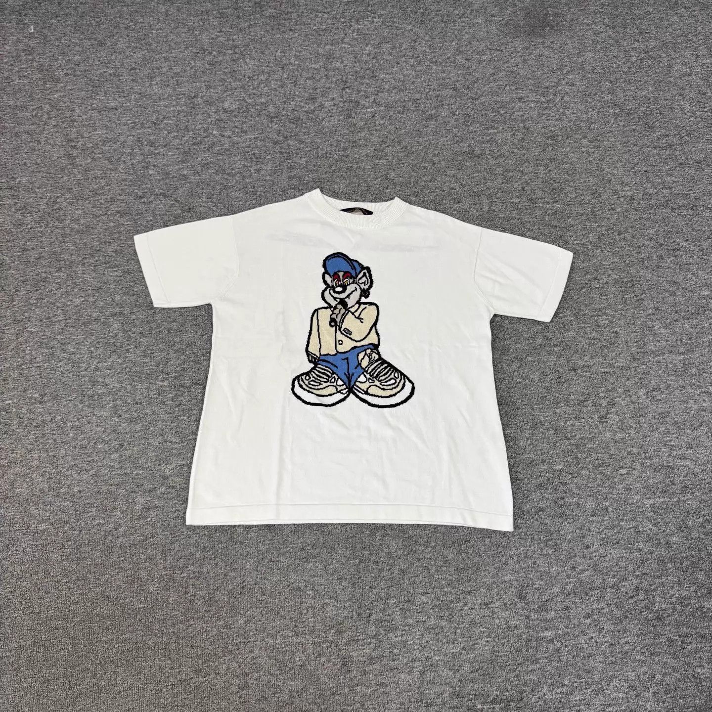 Louis Vuitton White Short Sleeve T-Shirt with Cartoon Graphic Size US S / EU 44-46 / 1 - 1 Thumbnail