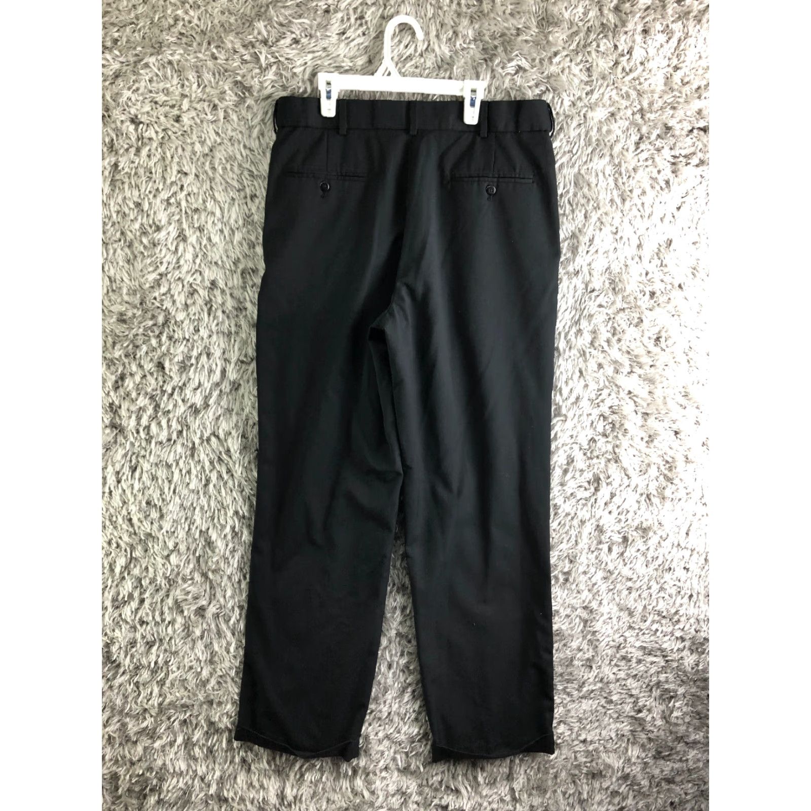 Stafford Stafford Classic Fit Pants 34x32 Mens Mid Rise Flat Front Black Straight Leg Dress Pants Size US 34 / EU 50 - 5 Thumbnail
