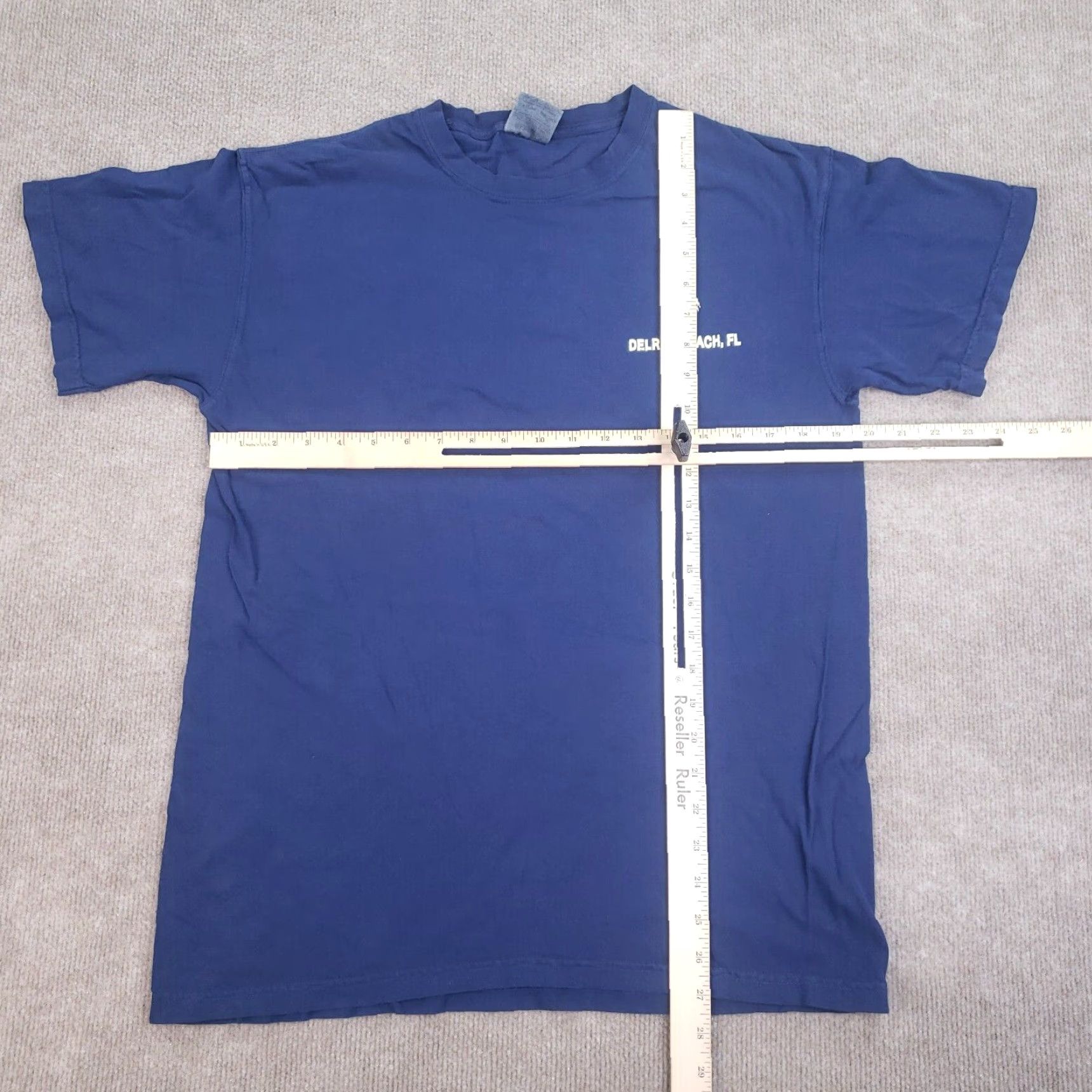Comfort Colors Delray Beach Florida T-shirt Mens Medium Blue Dive Bahama Short Sleeve Crew Neck Size US M / EU 48-50 / 2 - 2 Thumbnail