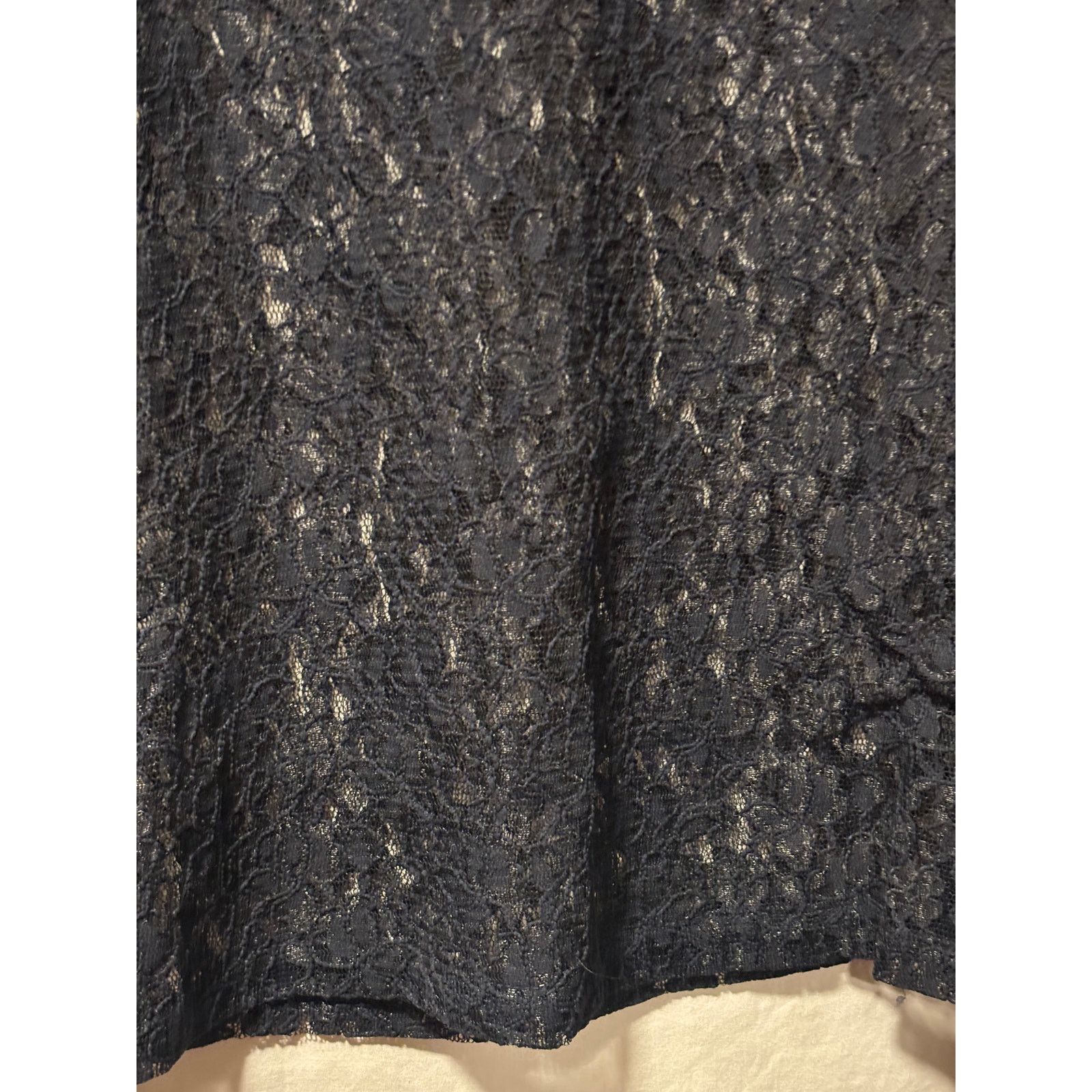 Vintage Carole Little Vintage Navy Blue Long Sleeve Lace Top Stretch Size M / US 6-8 / IT 42-44 - 7 Thumbnail