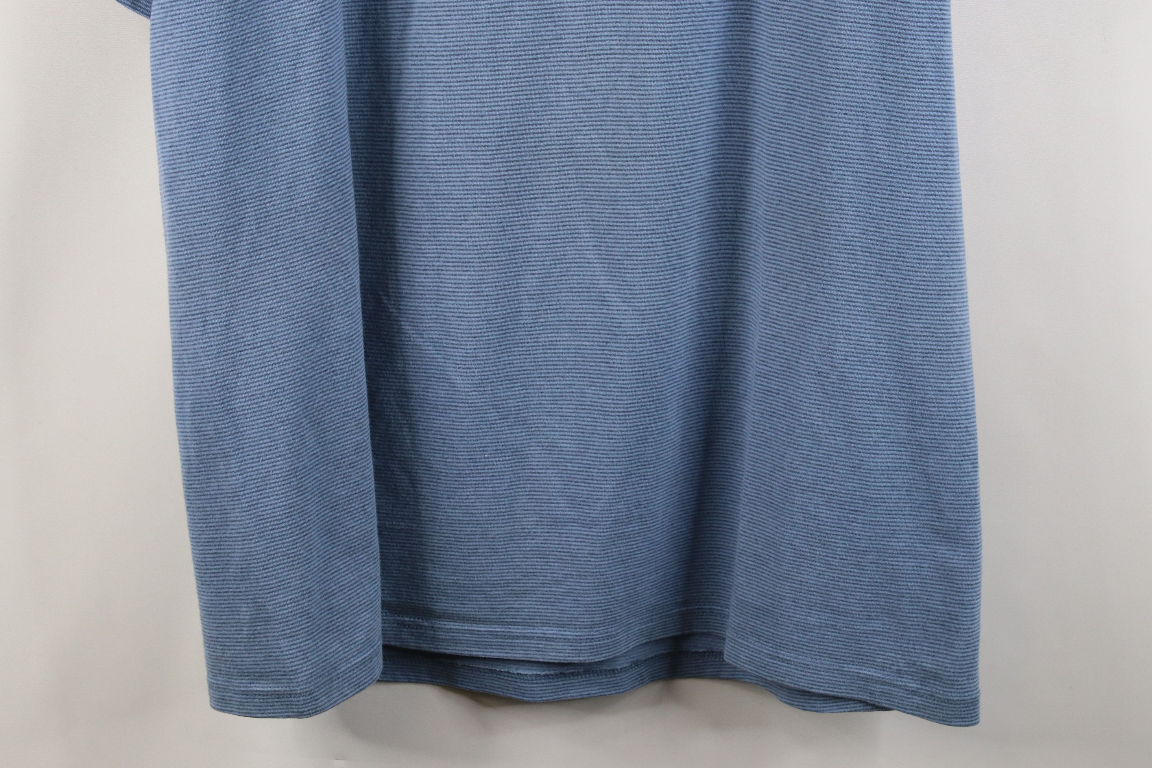 Vintage Vintage 90s Streetwear Baggy Fit Striped T-Shirt Blue Size US XL / EU 56 / 4 - 11 Thumbnail