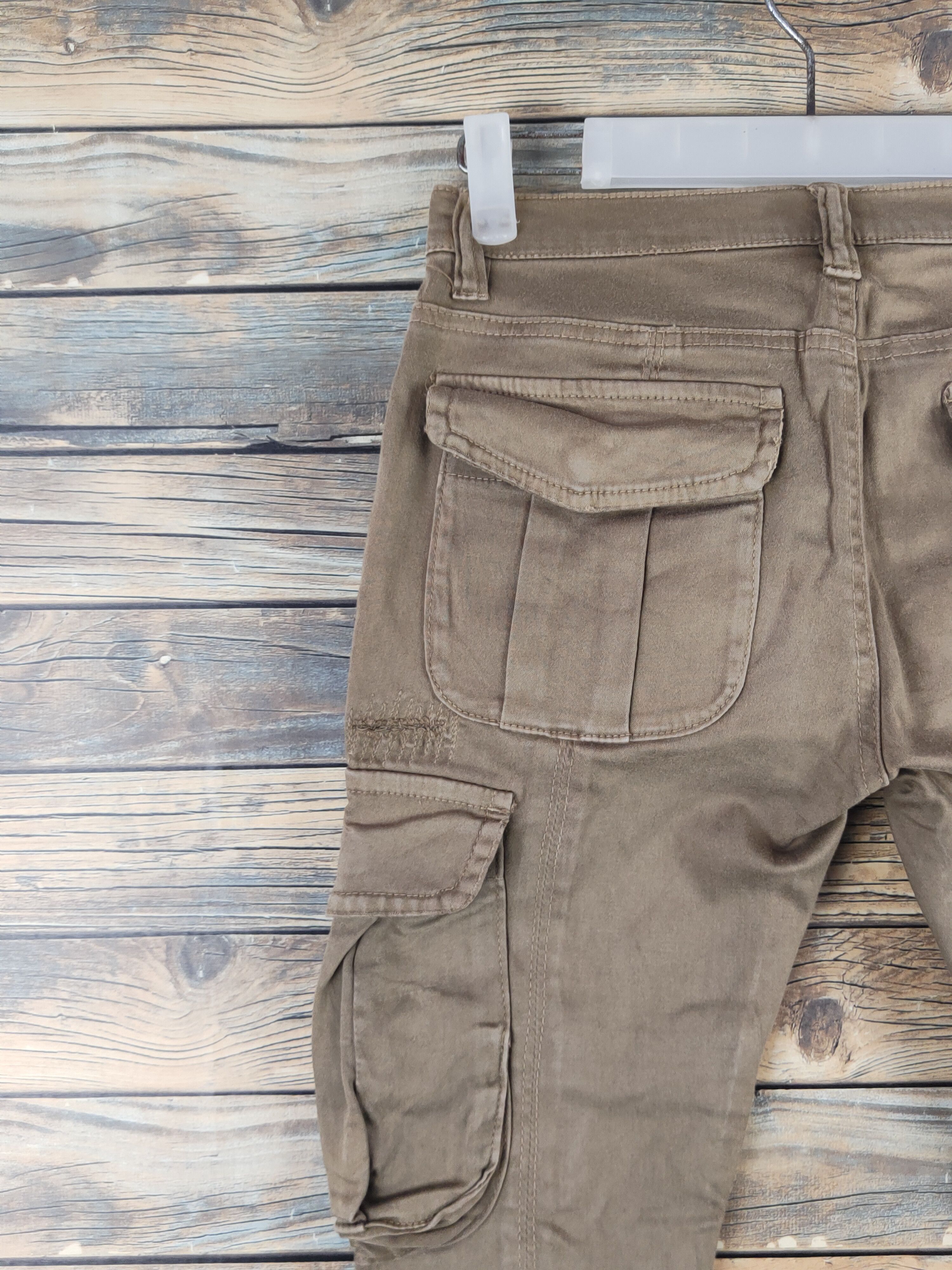Japanese Brand DL Rienda Beige Multipocket Cargo Pants #46-285T Size 27" / US 4 / IT 40 - 9 Thumbnail