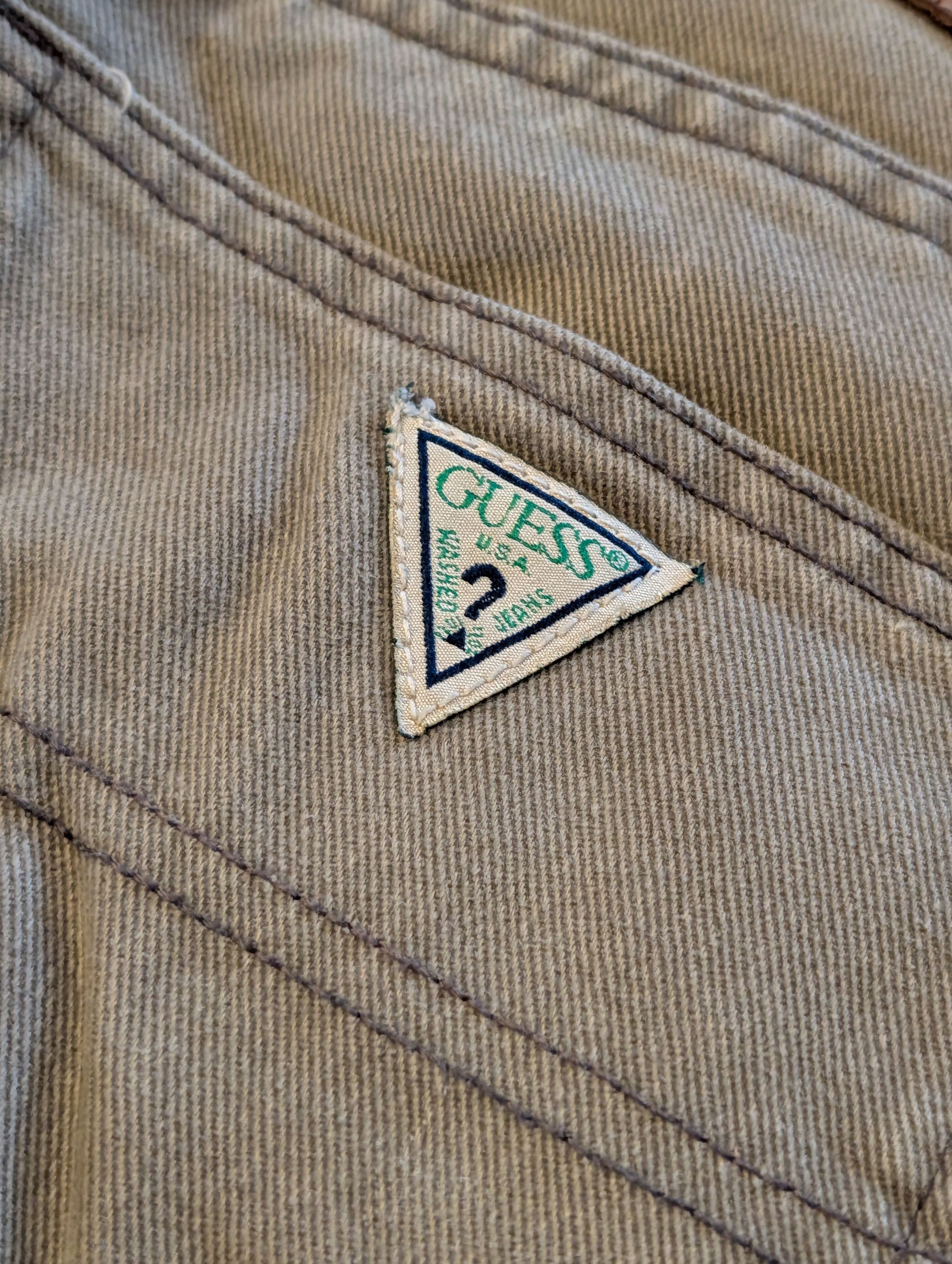 Guess Vtg Guess Jeans American Tradition Baggy 90s Tan Khaki Size US 33 - 2 Thumbnail