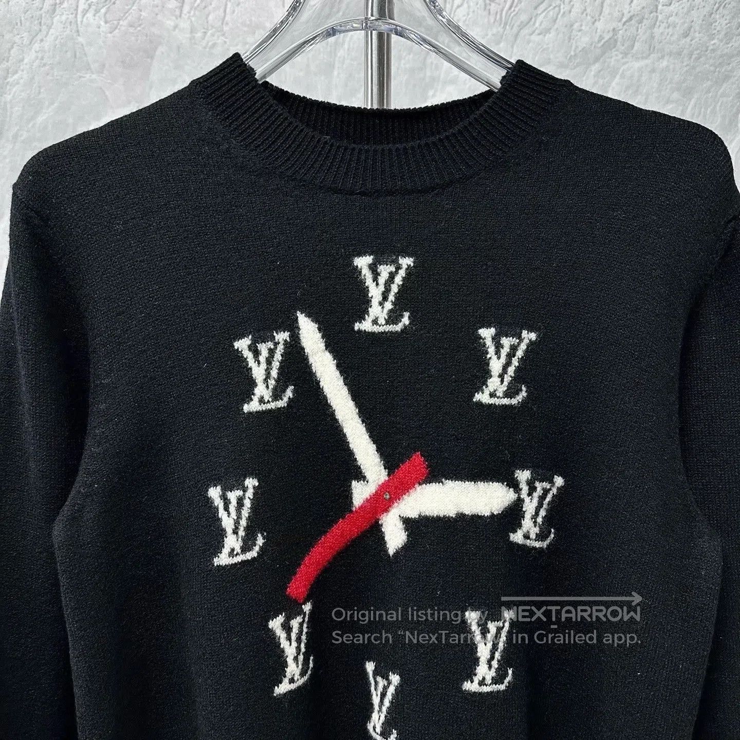 Louis Vuitton louis vuitton clock graphic sweater in black. Size US L / EU 52-54 / 3 - 2 Thumbnail
