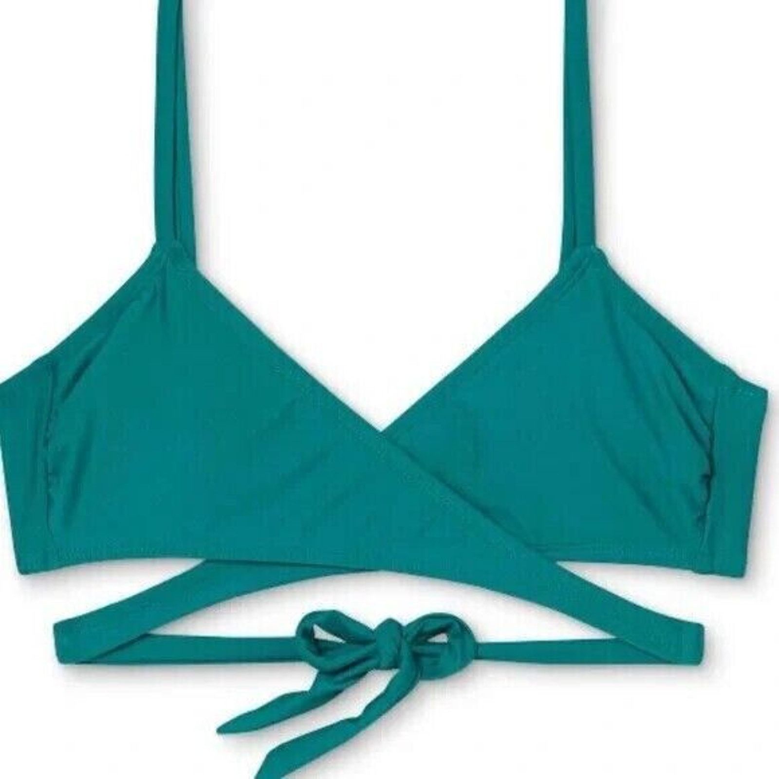 Other Xhilaration Medium (4-6) Teal Green Bralette Wrap Bikini Top Size ONE SIZE - 3 Thumbnail