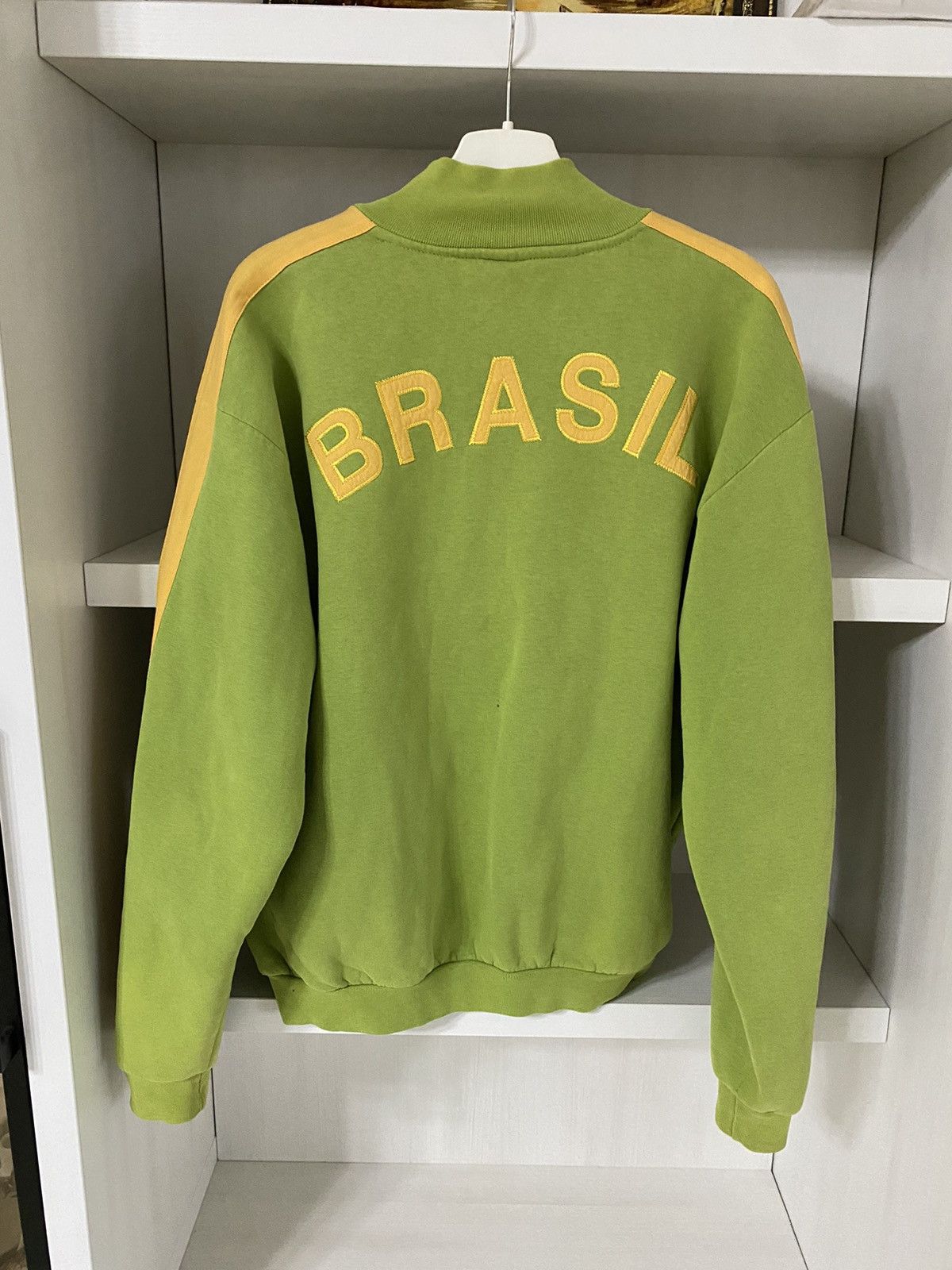 Nike Vintage Nike BRASIL Zip Hoodie Big Logo Cropped Streetwear Size US L / EU 52-54 / 3 - 3 Thumbnail