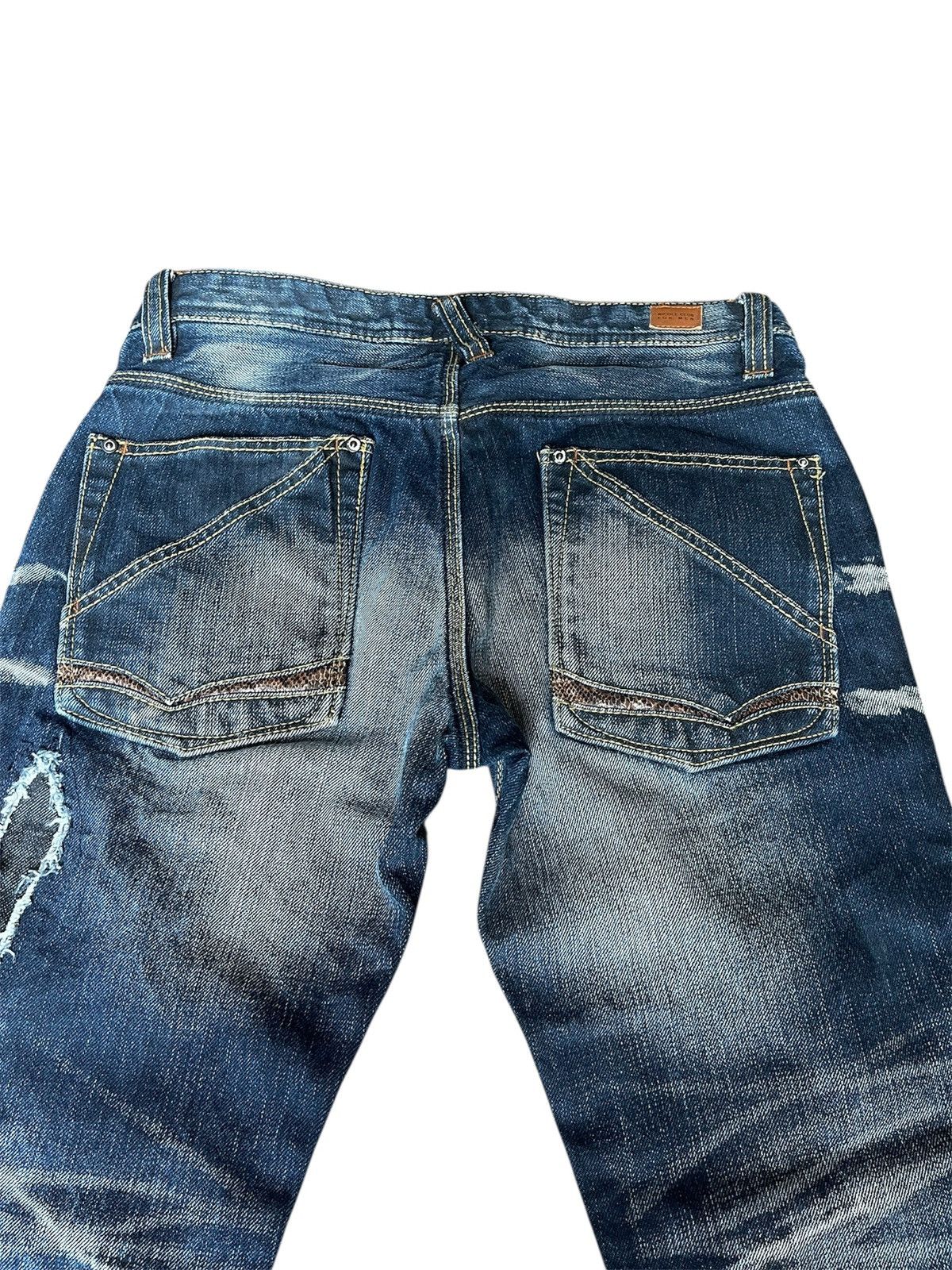 Nicole Club Nicole Club For Men Acid Wash Claw Mark Slim Flare Denim Size US 31 - 7 Thumbnail